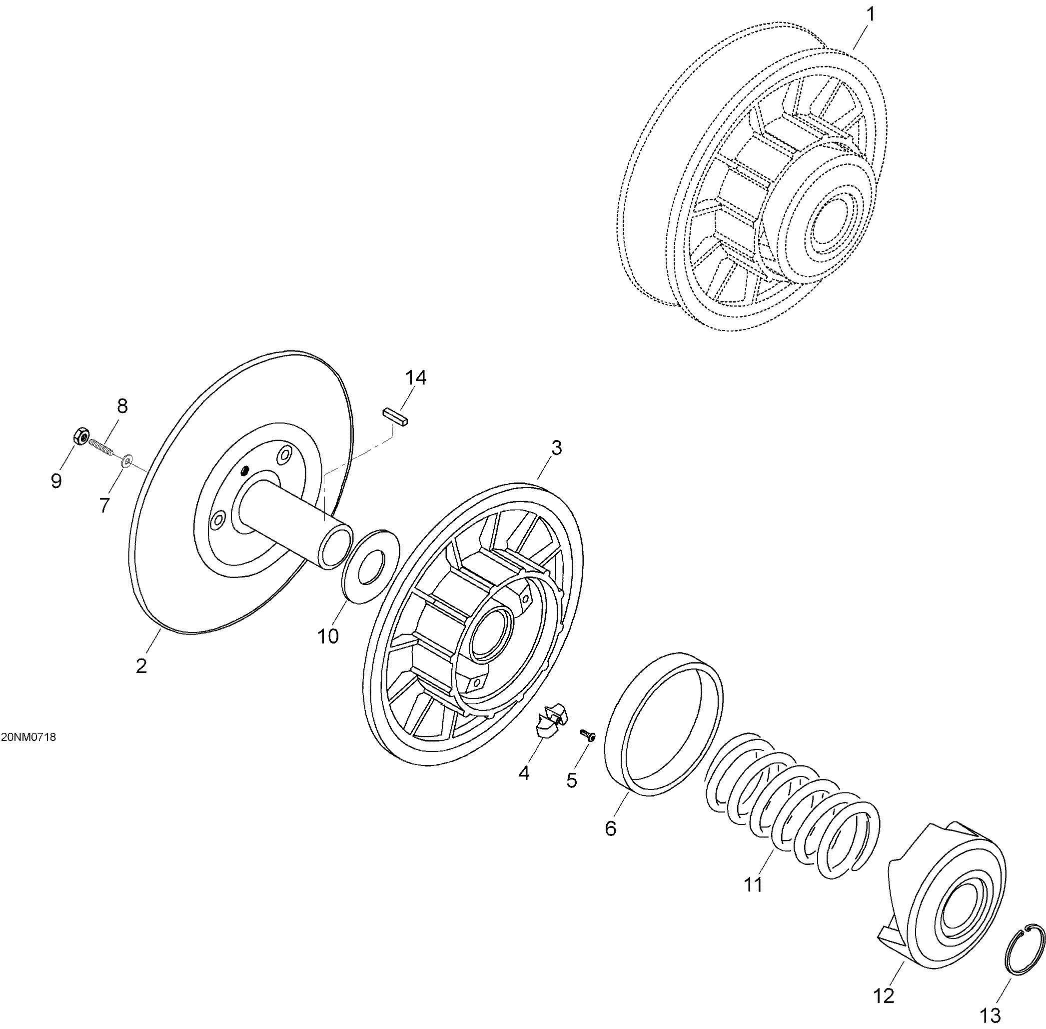 Driven pulley