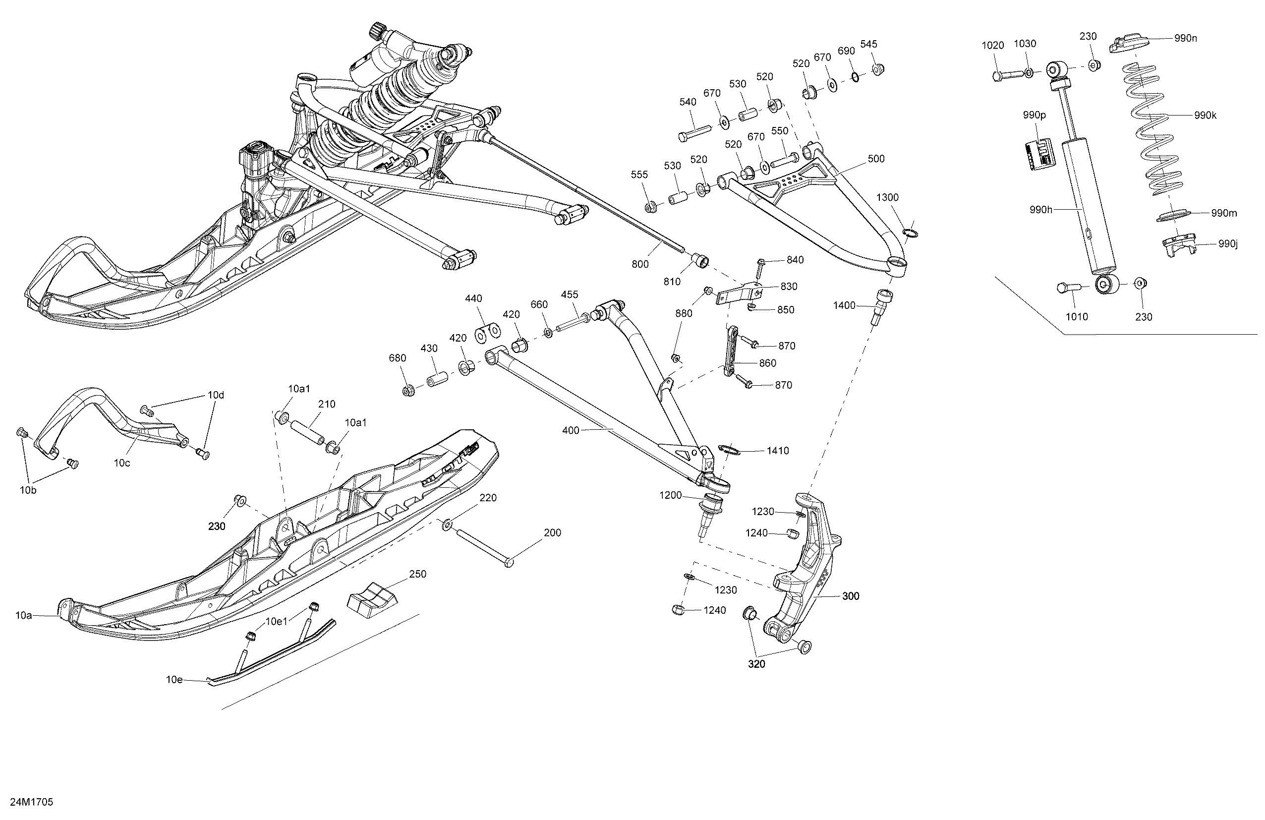 Схема узла: Front Suspension And Ski