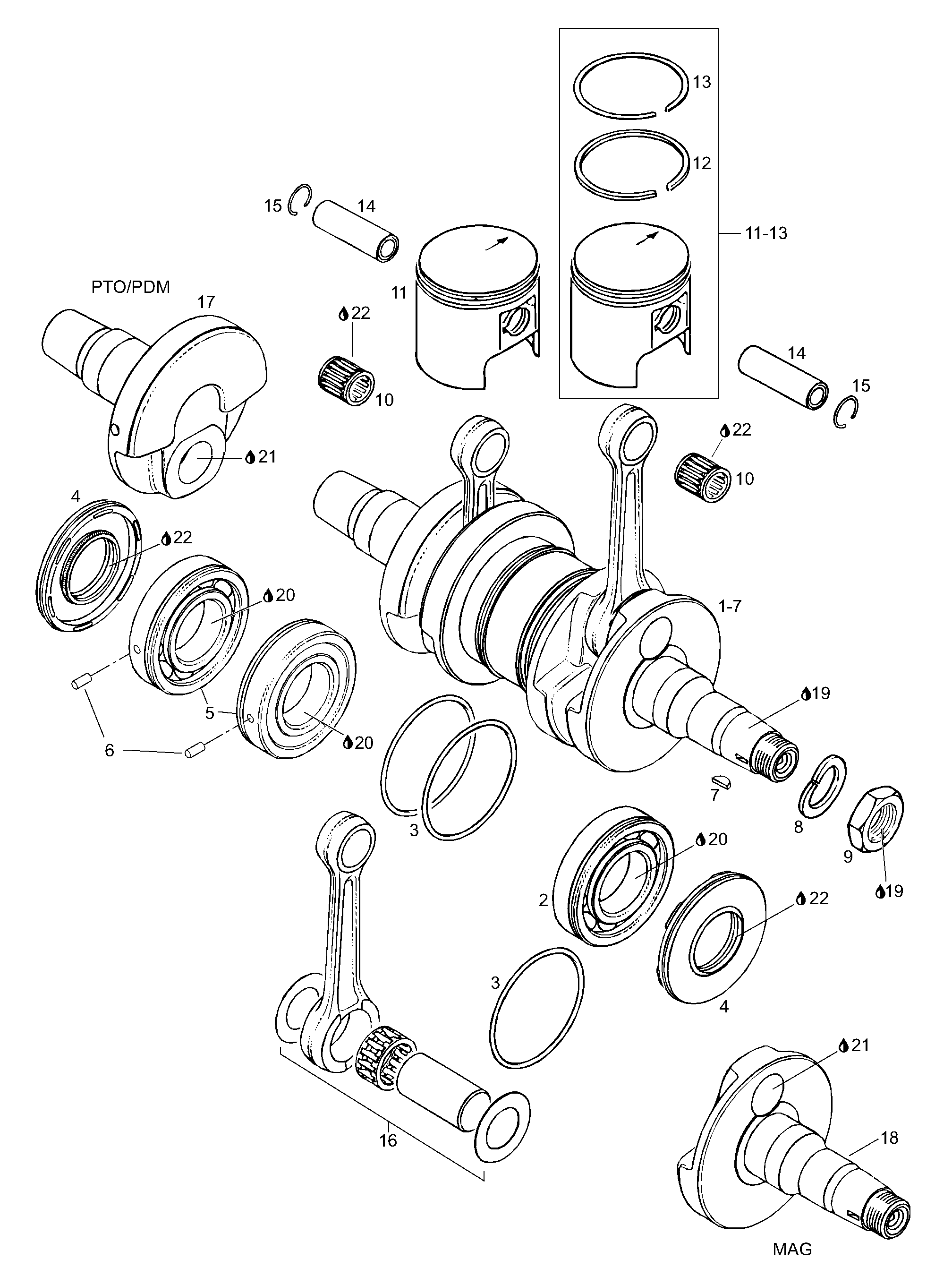 Схема узла: Crankshaft Assy