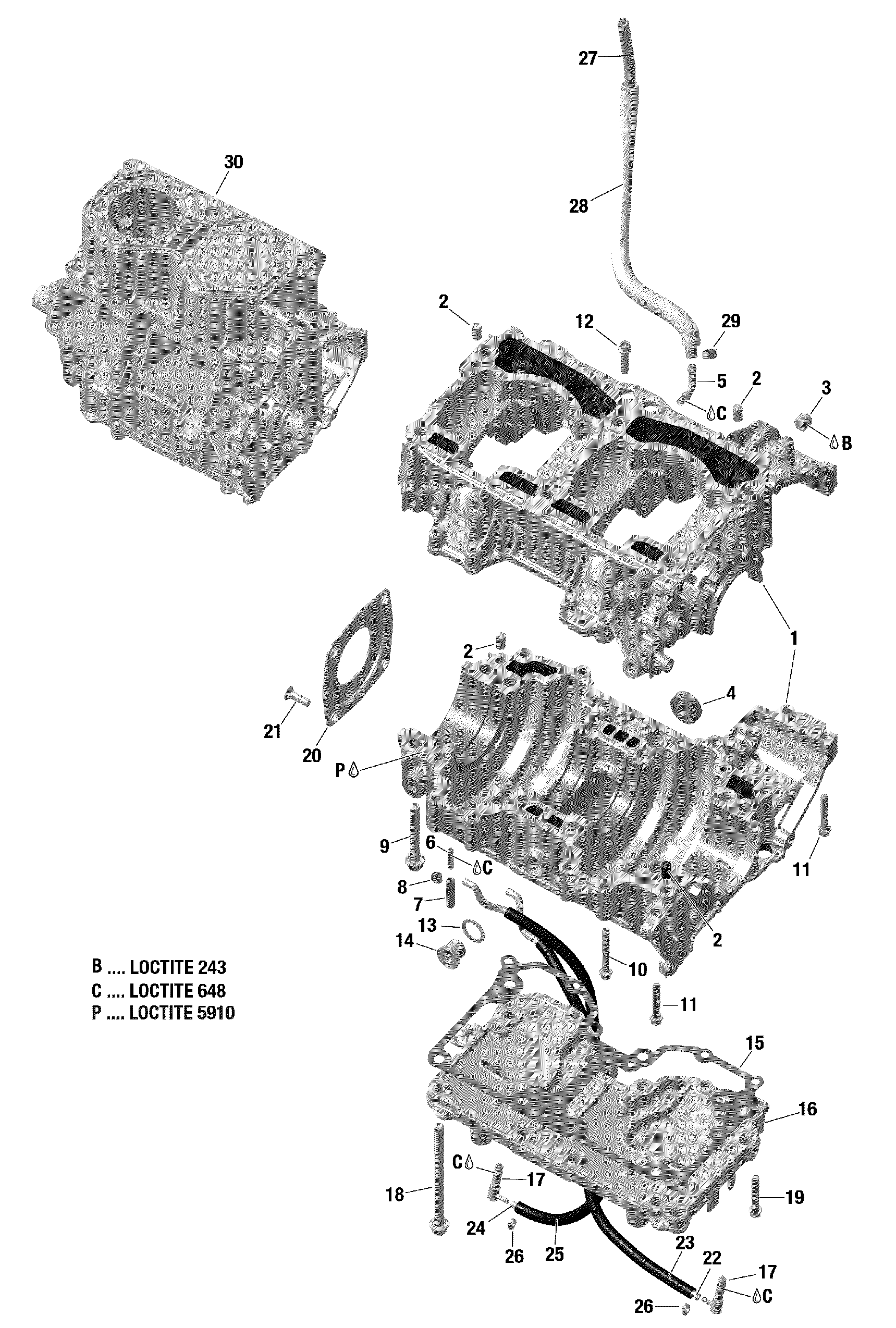 Схема узла: Crankcase