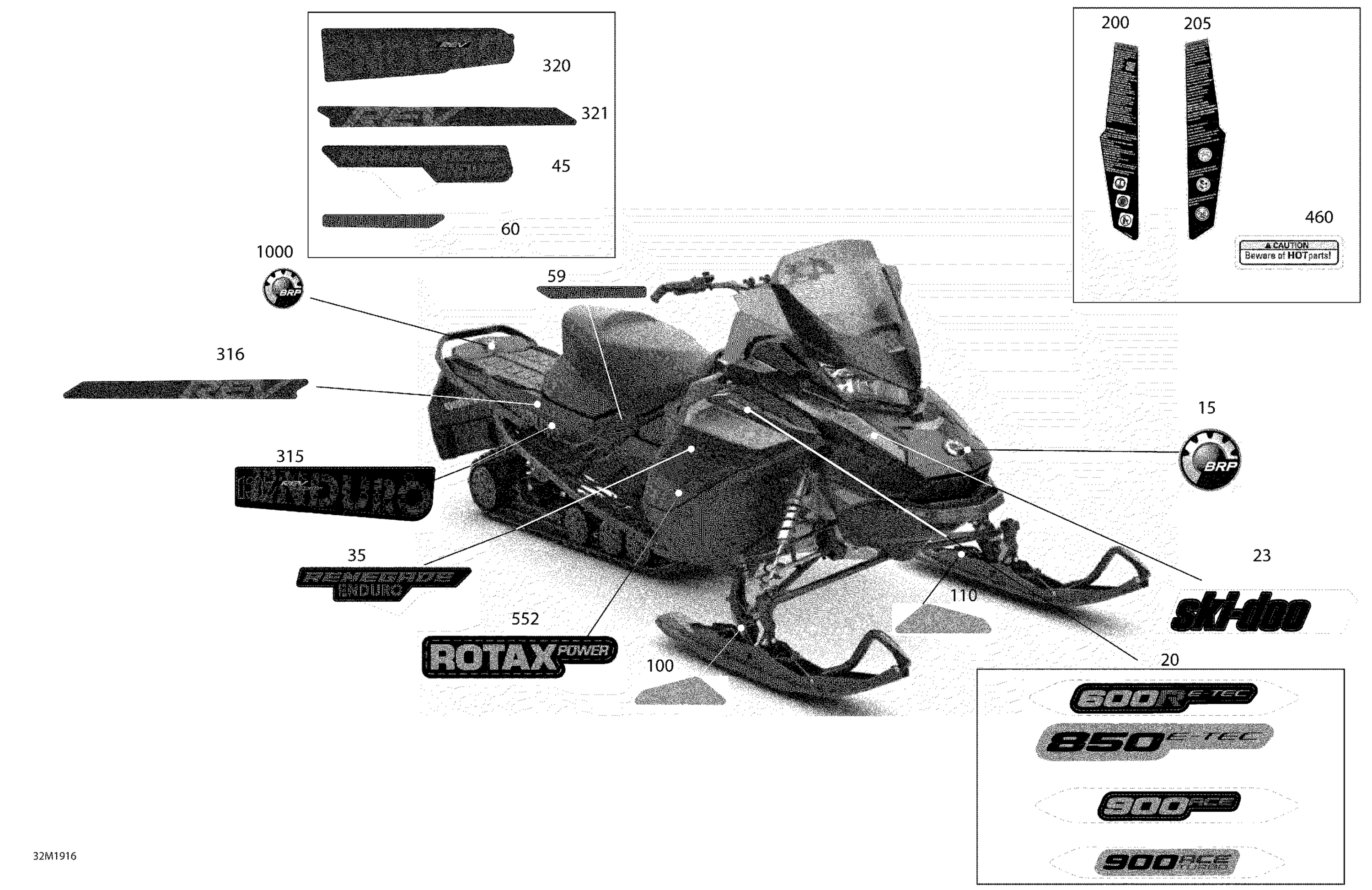 Decals - 900 A Package Enduro