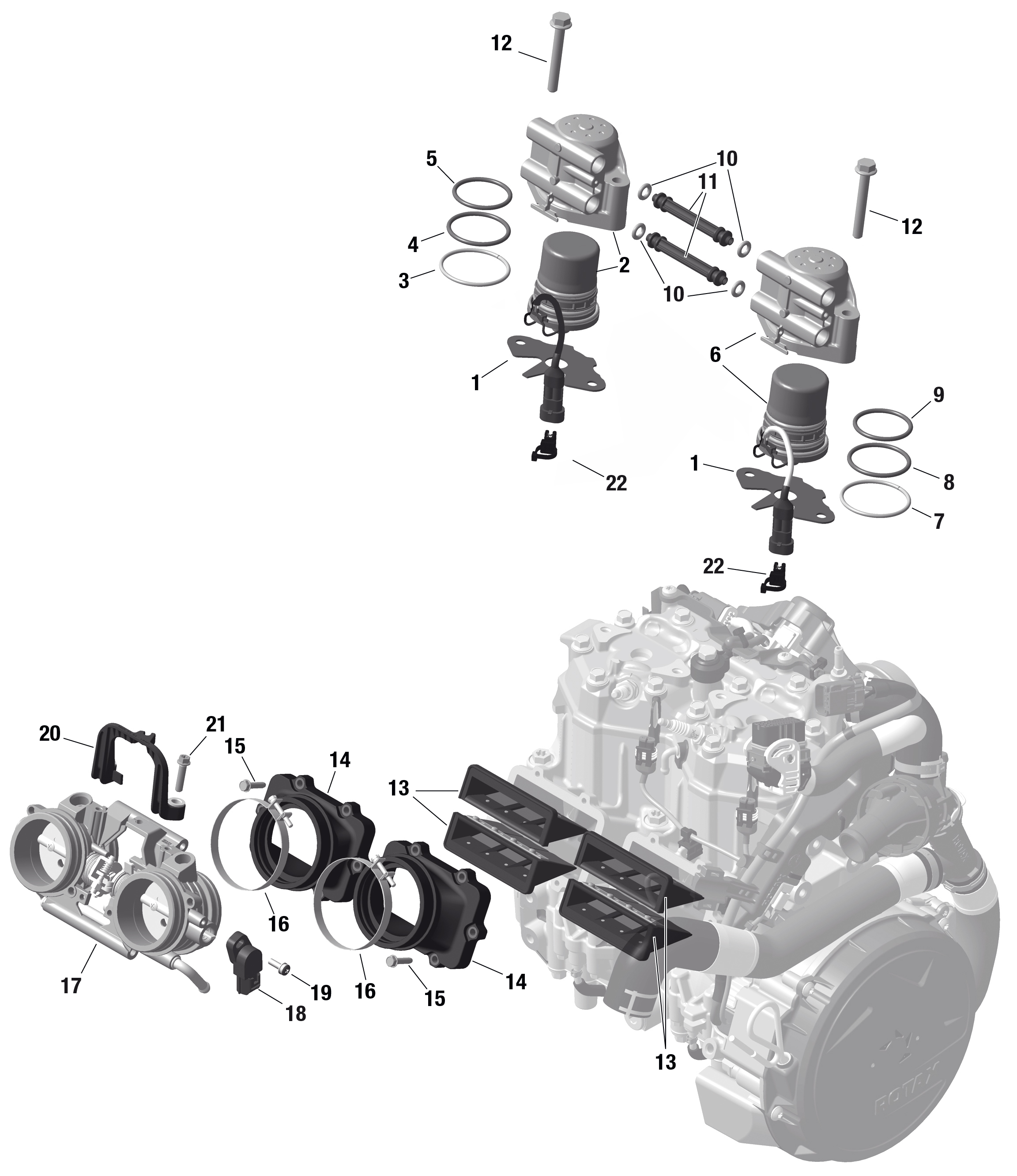 Схема узла: ROTAX - EFI