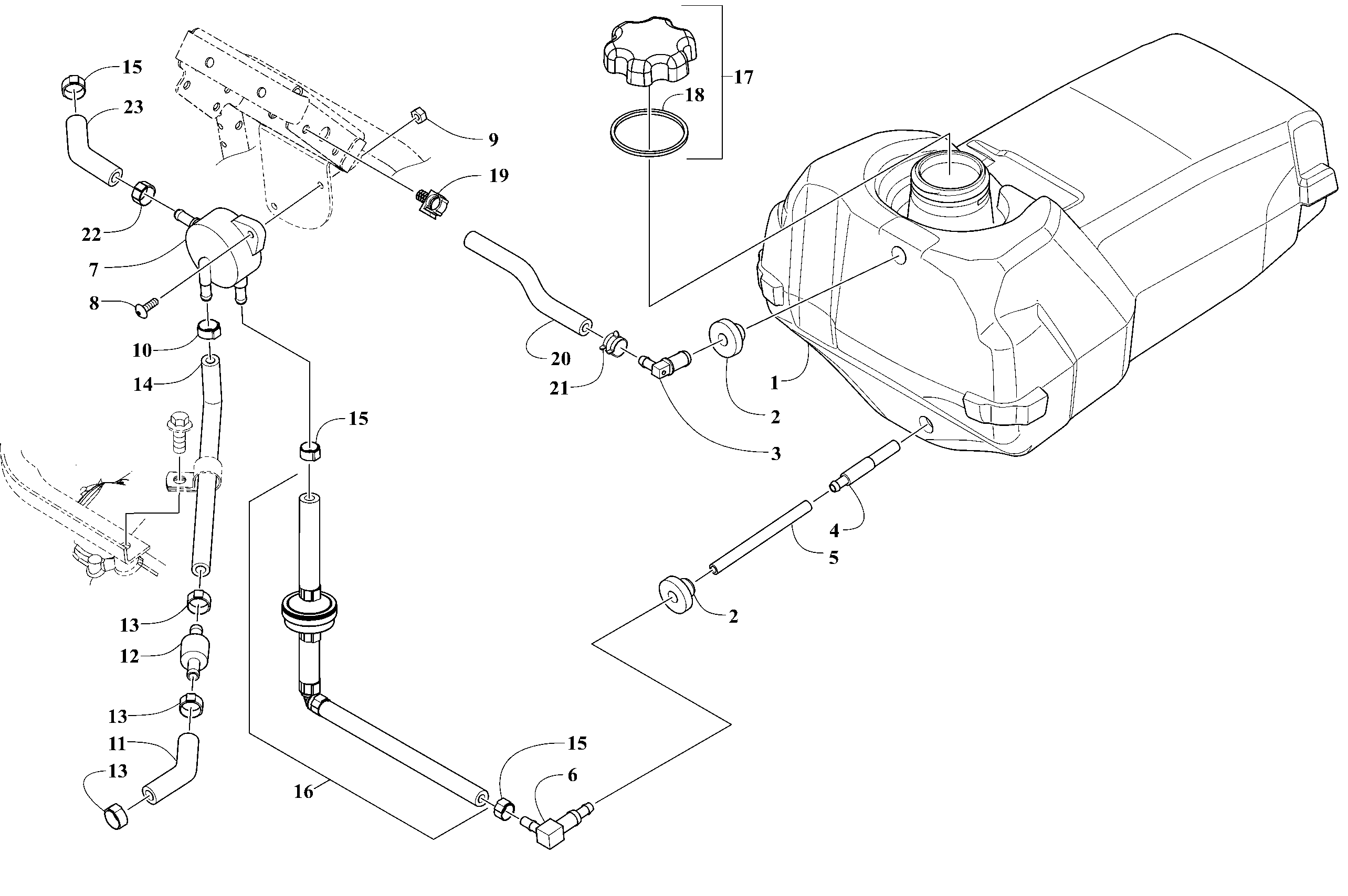 Gas Tank and Fuel Pump