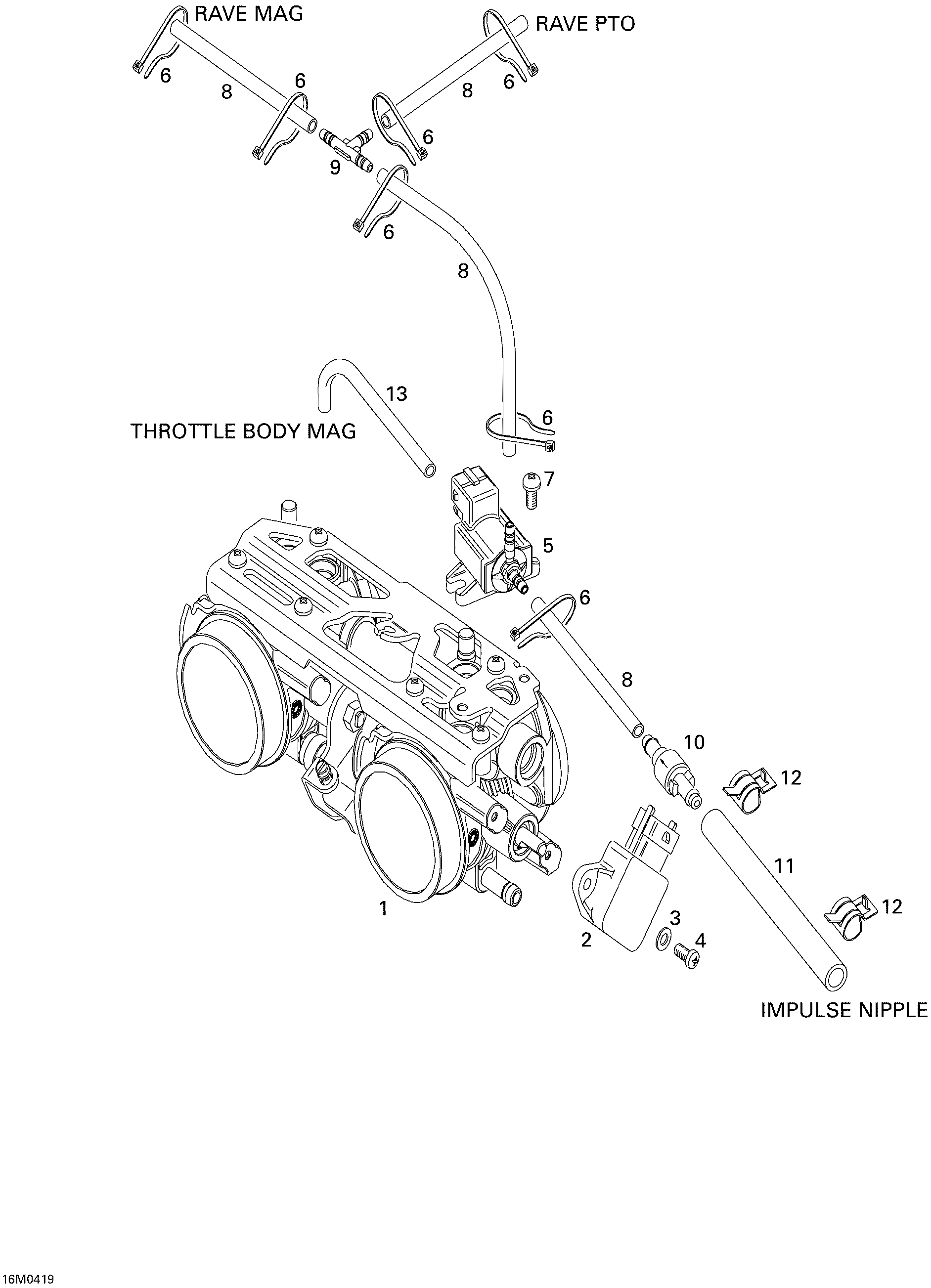 Схема узла: Throttle Body