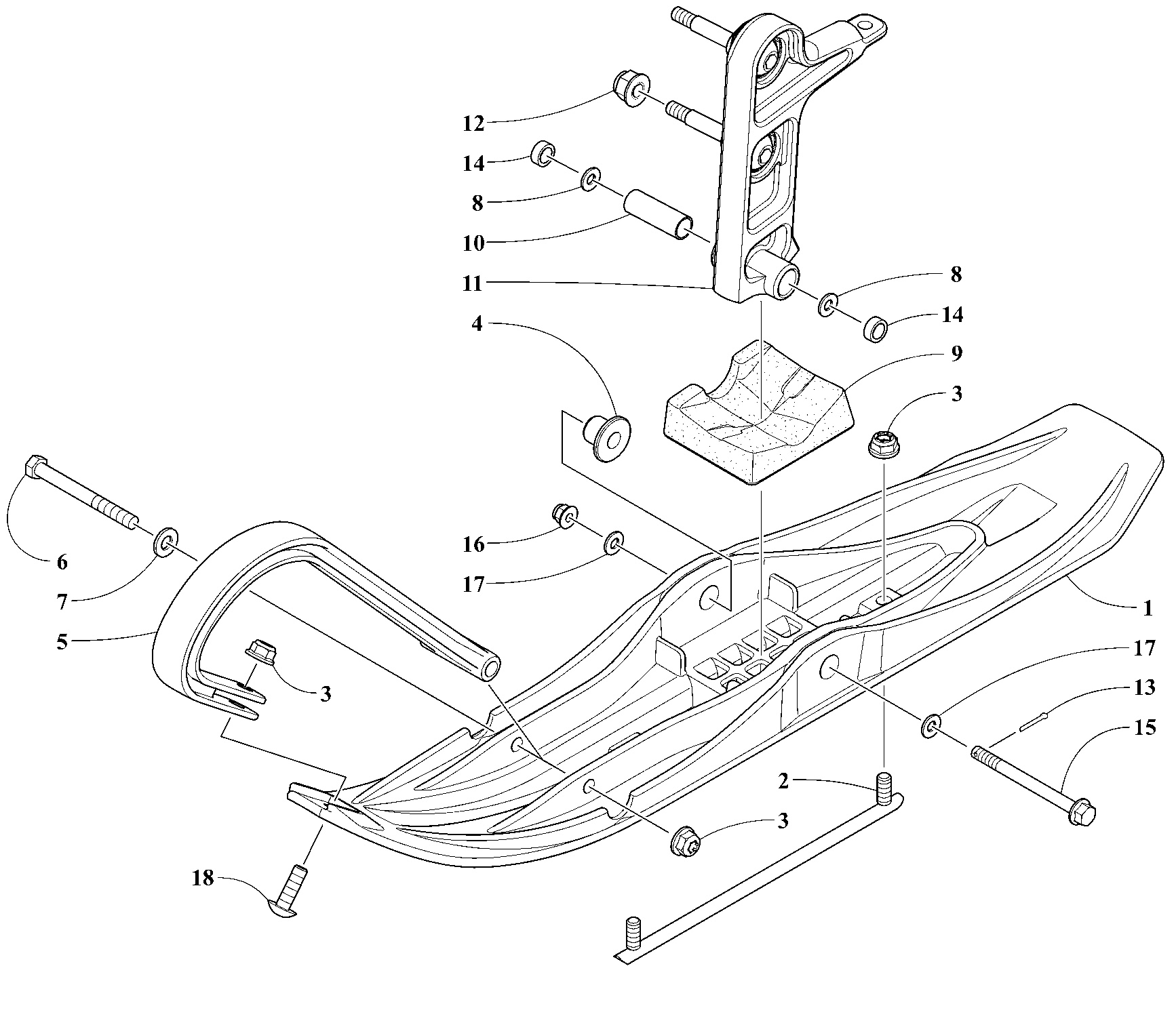 Front Suspension Ski