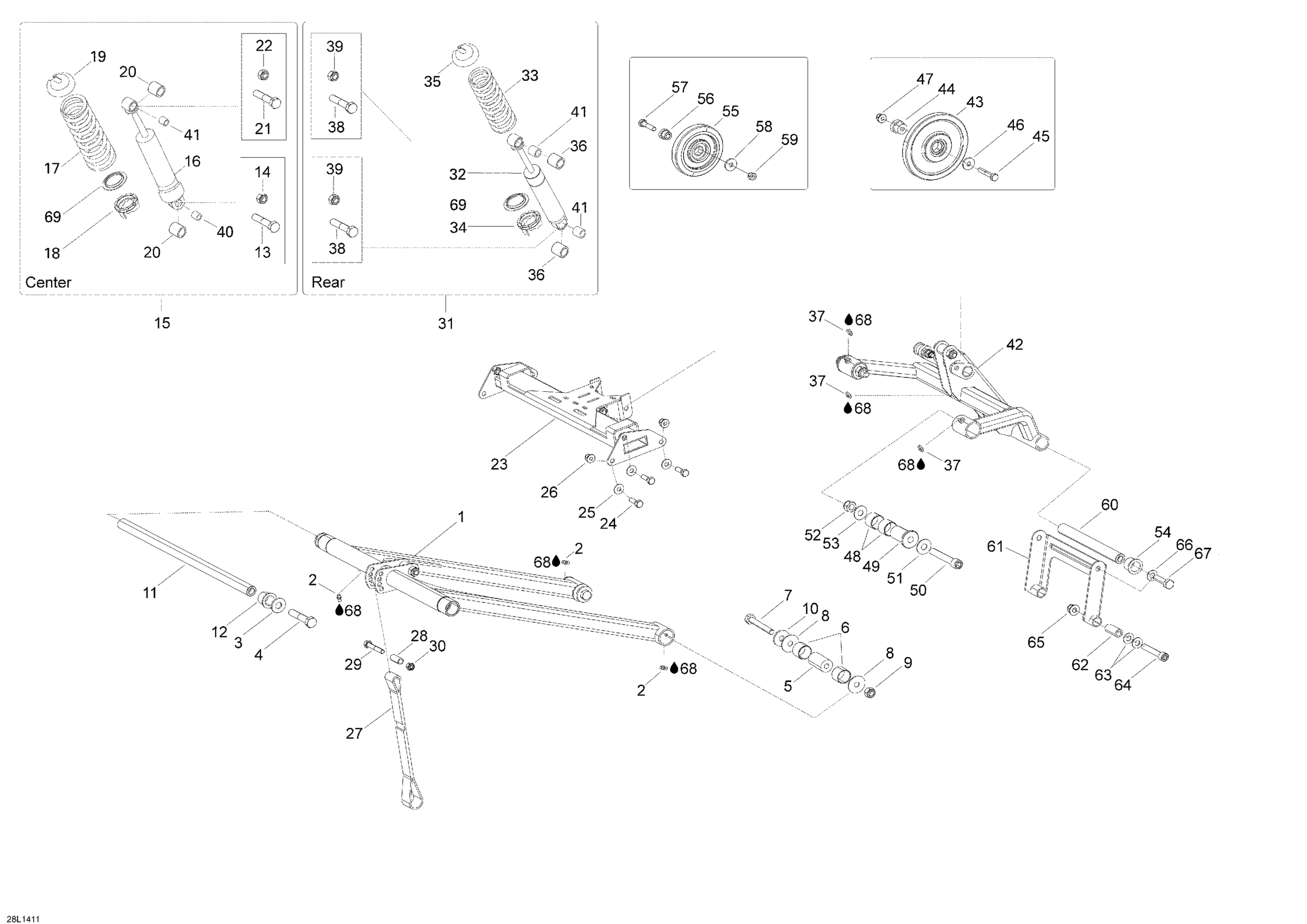 Схема узла: Rear Suspension