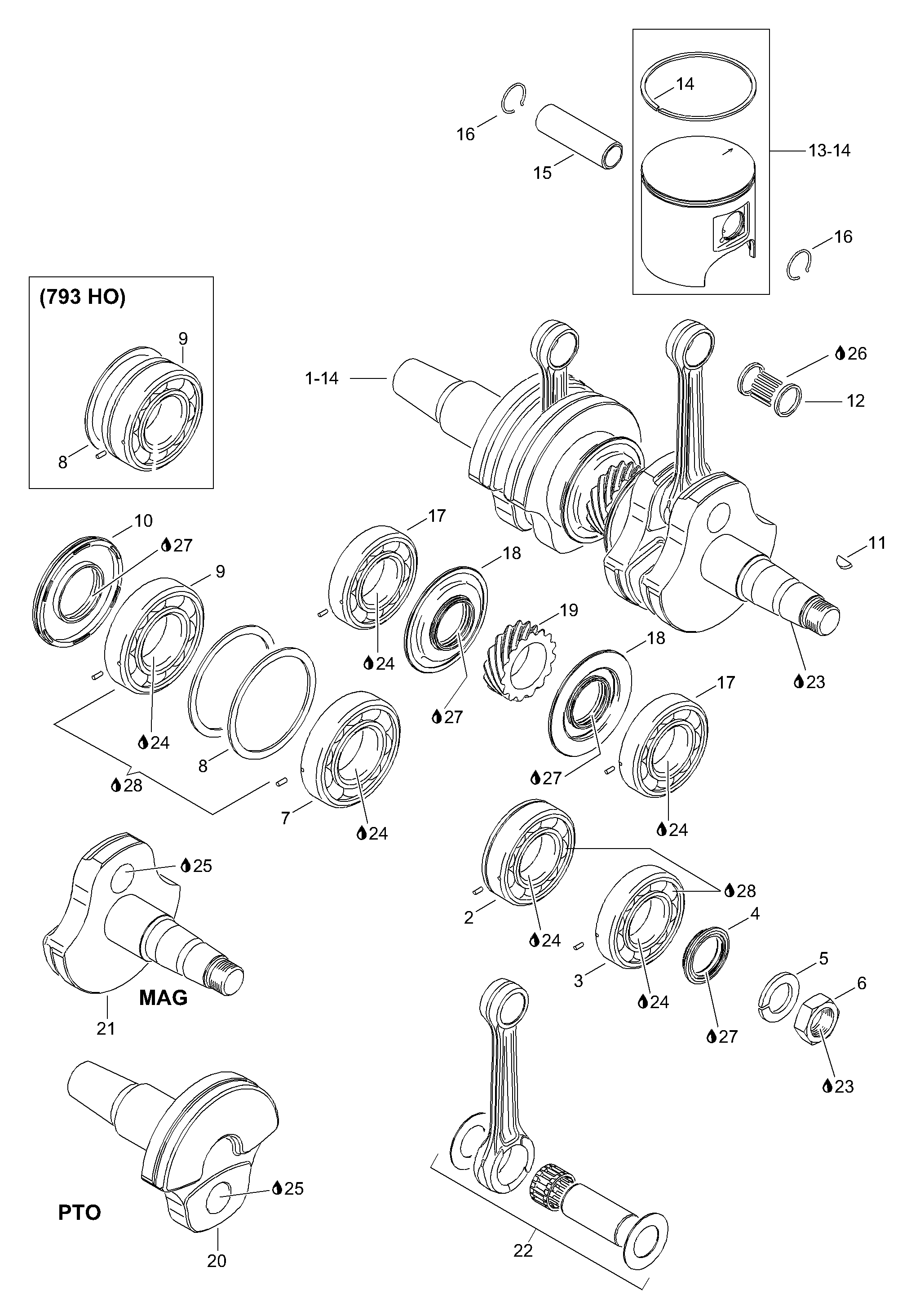 Схема узла: Crankshaft Assy