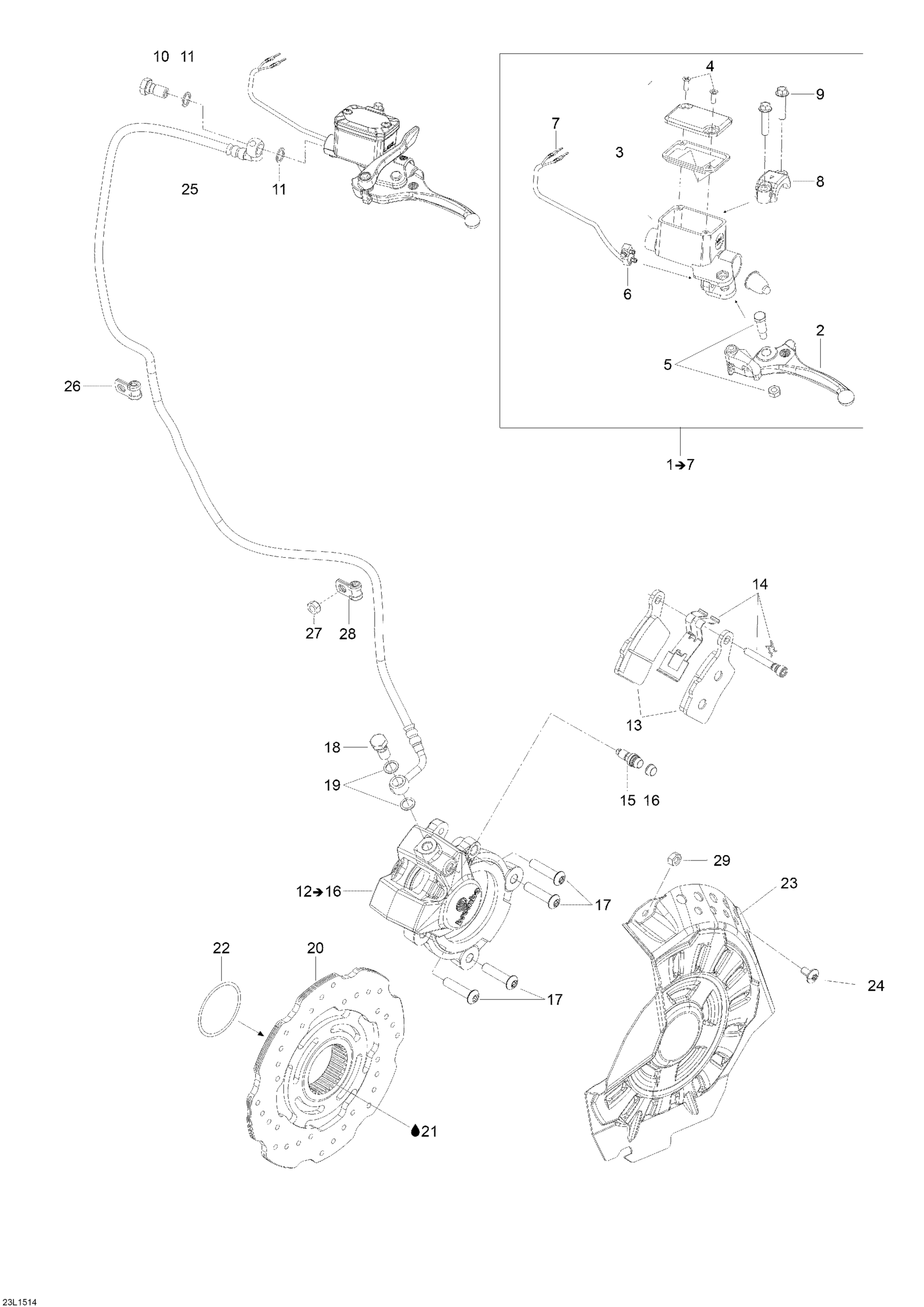 Схема узла: Hydraulic Brakes