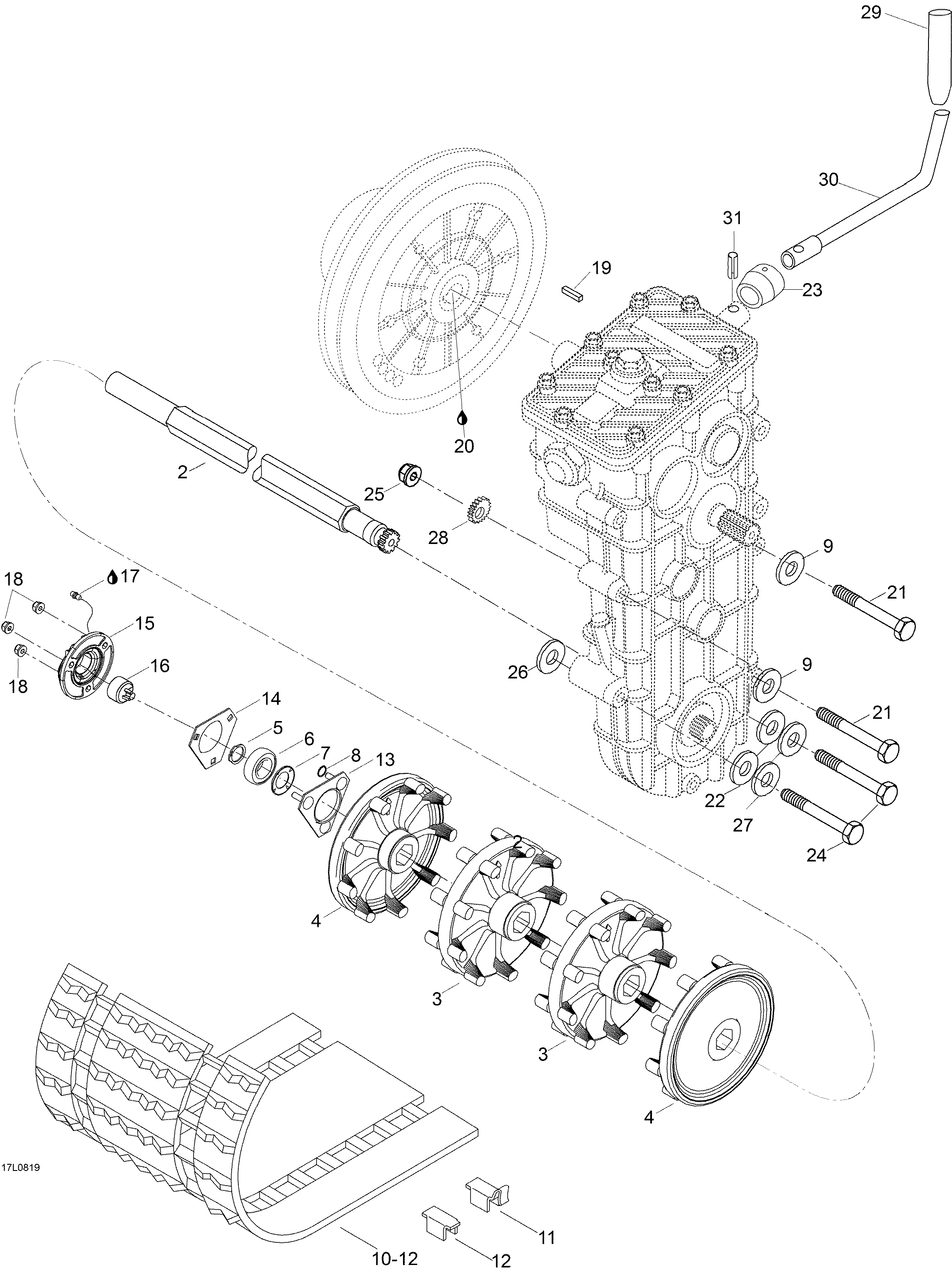 Схема узла: Drive Axle And Track _17L0901