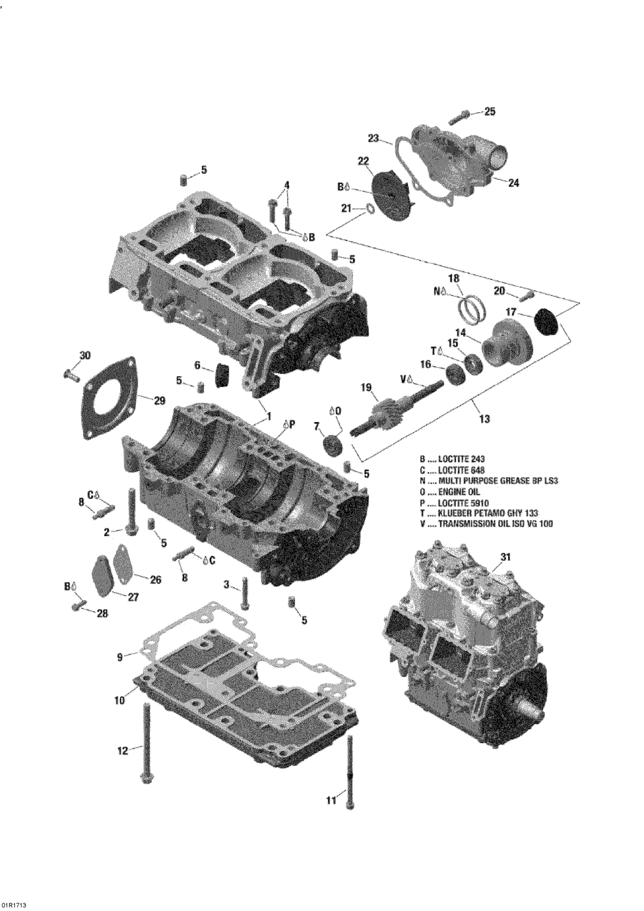 Crankcase And Water Pump