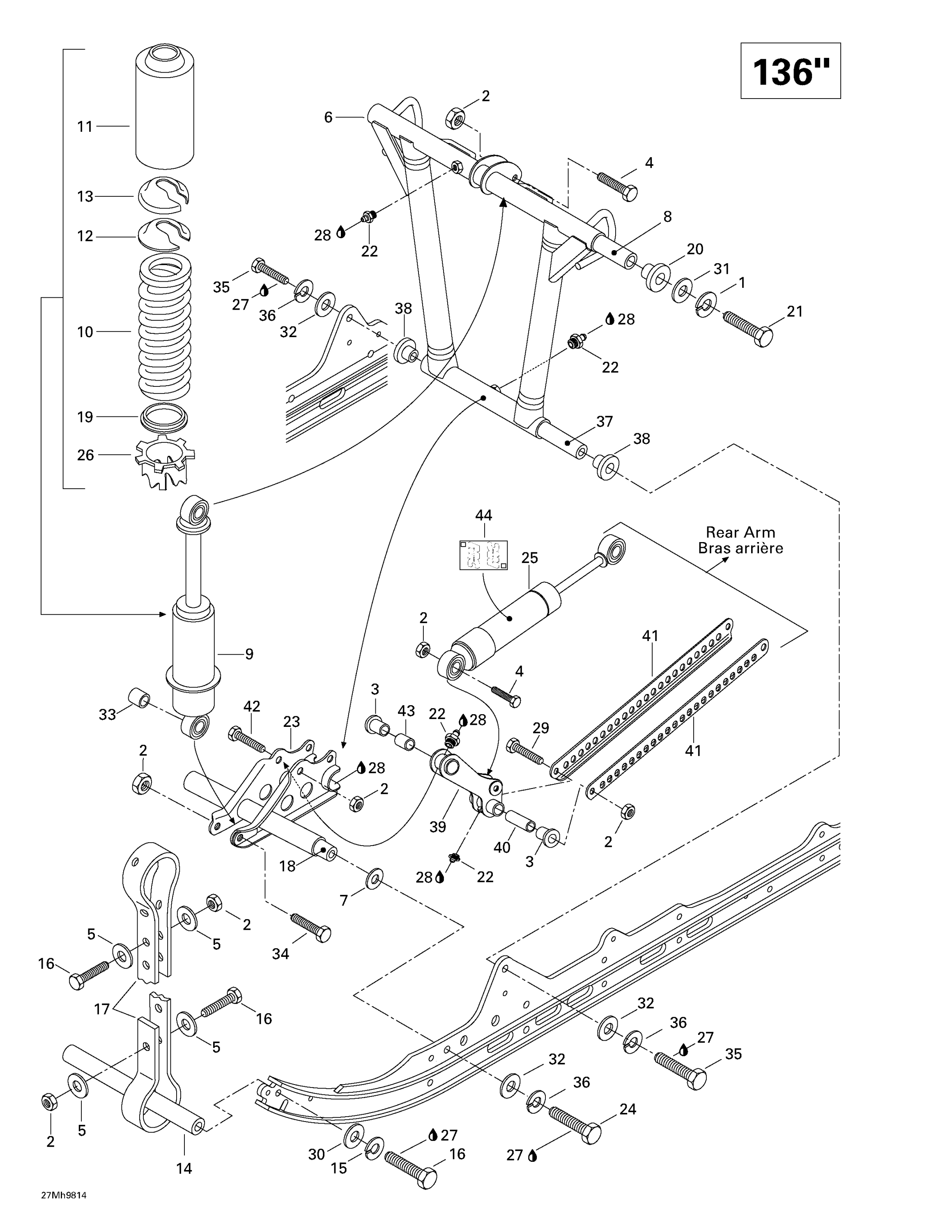 Front Arm, Rear Suspension (136’’)