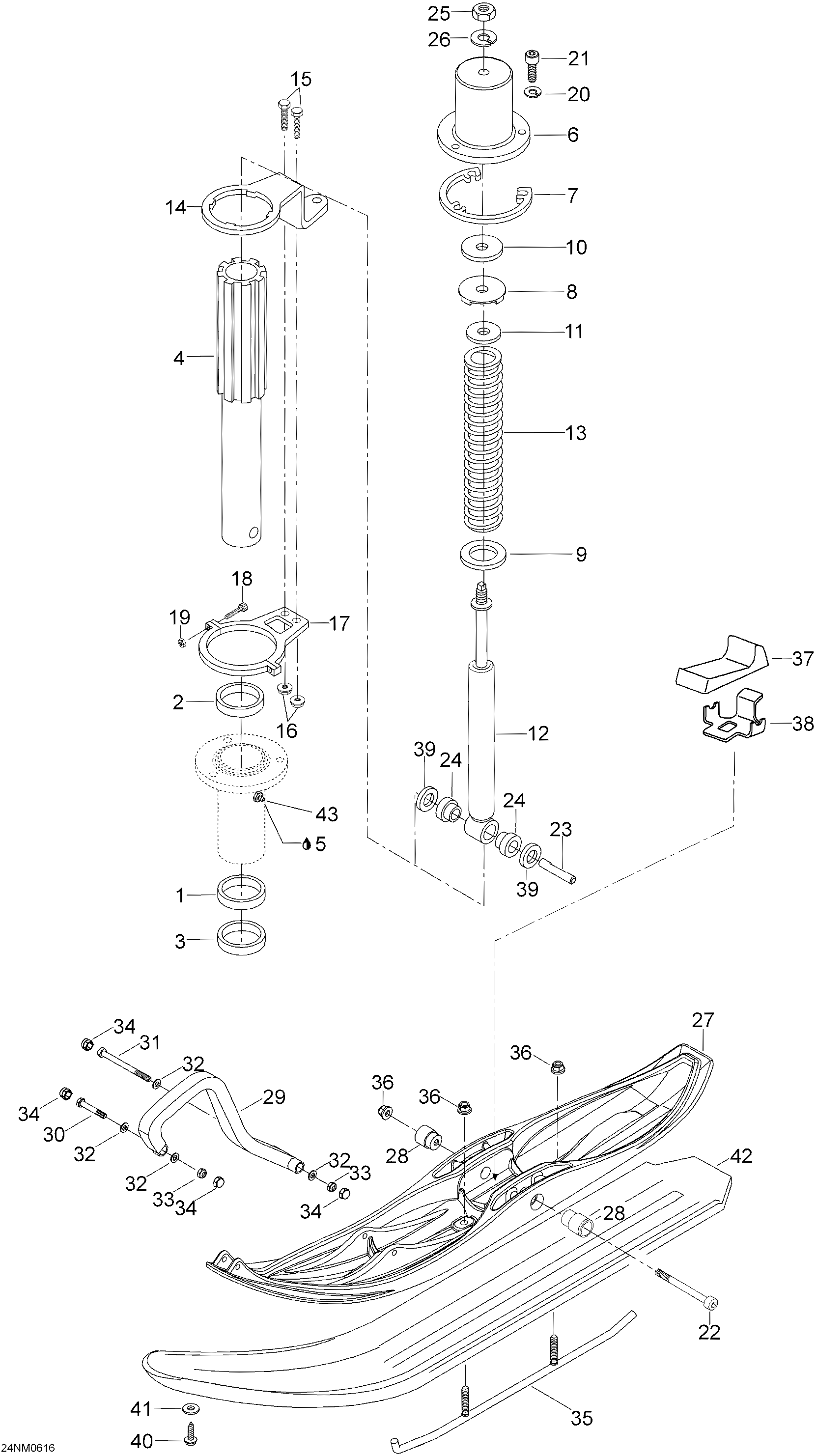 Front Suspension And Ski 550 WT