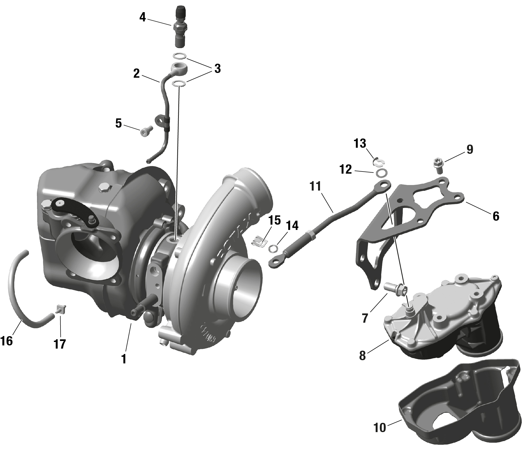 Схема узла: ROTAX - Turbocharger