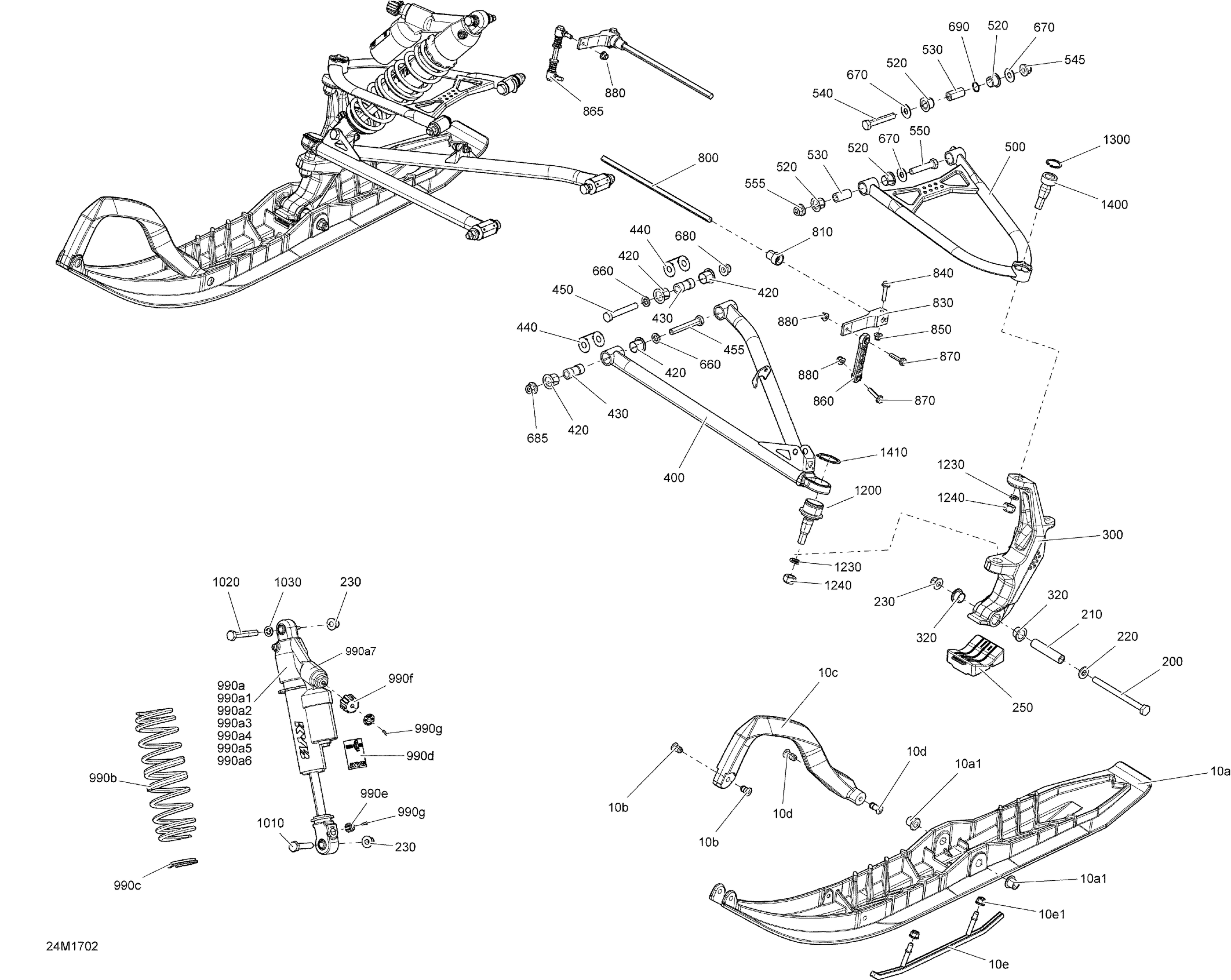 Front Suspension And Ski - All Models