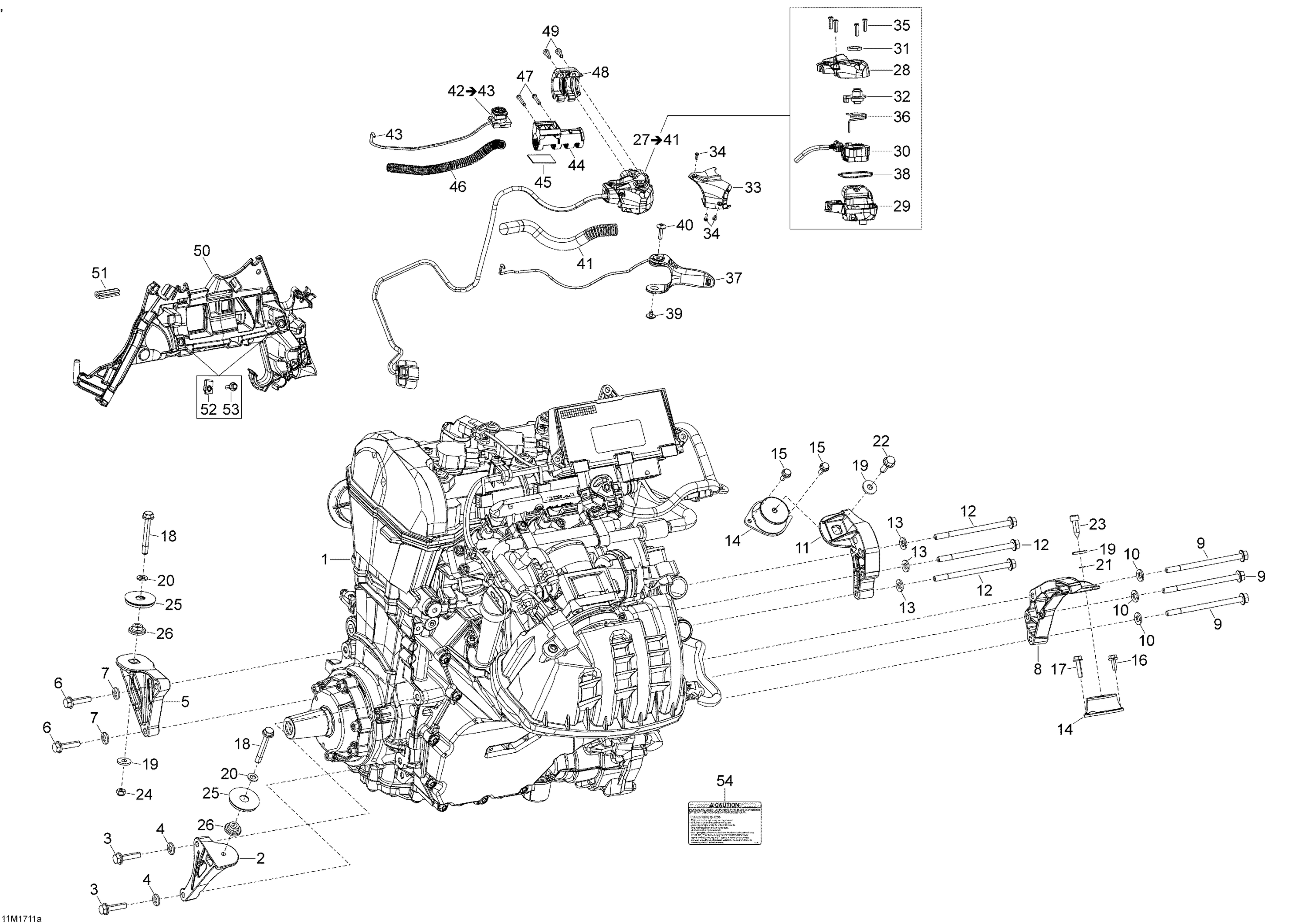 Схема узла: Engine And Engine Support - 900 ACE