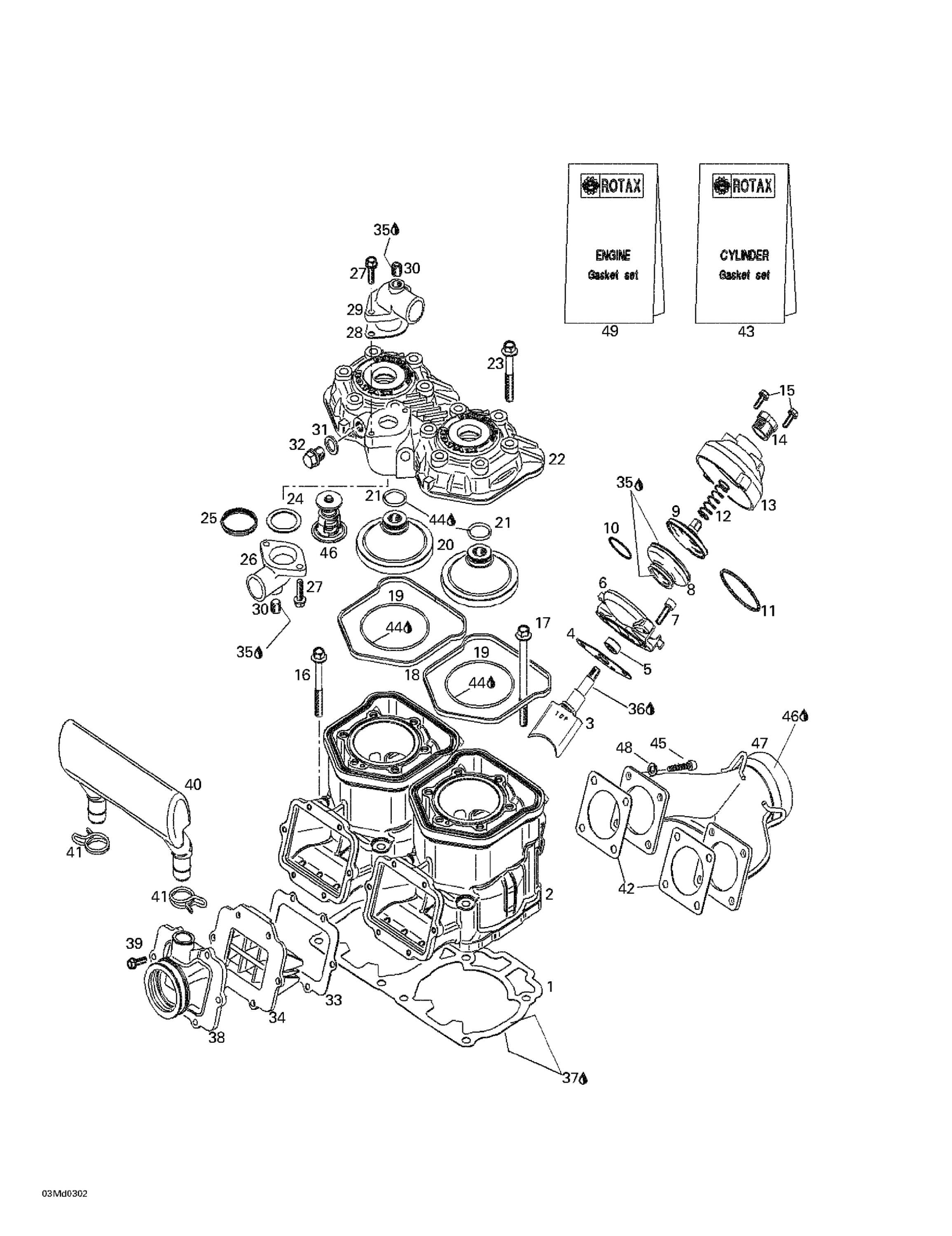 Cylinder, Exhaust Manifold