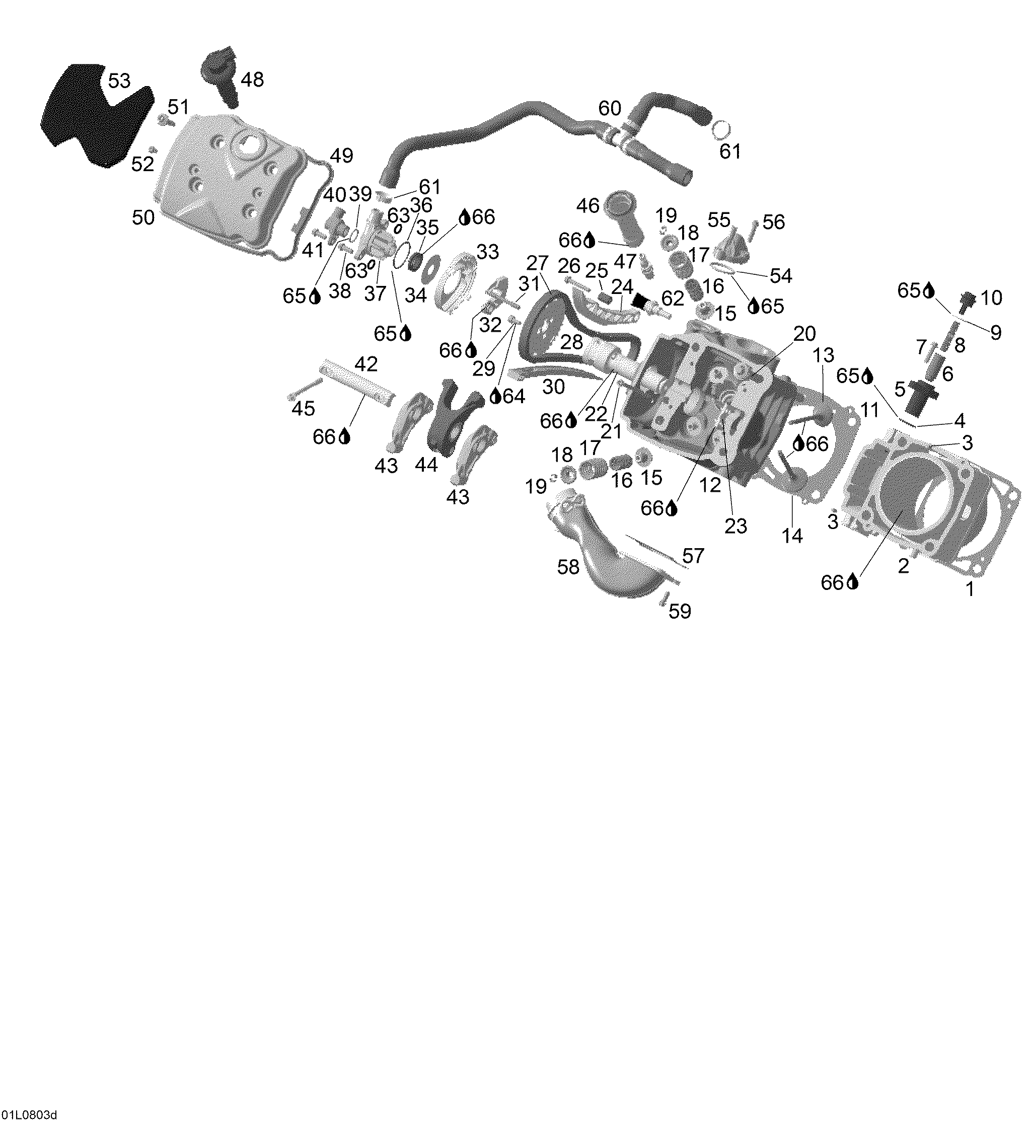 Схема узла: Cylinder Head Front