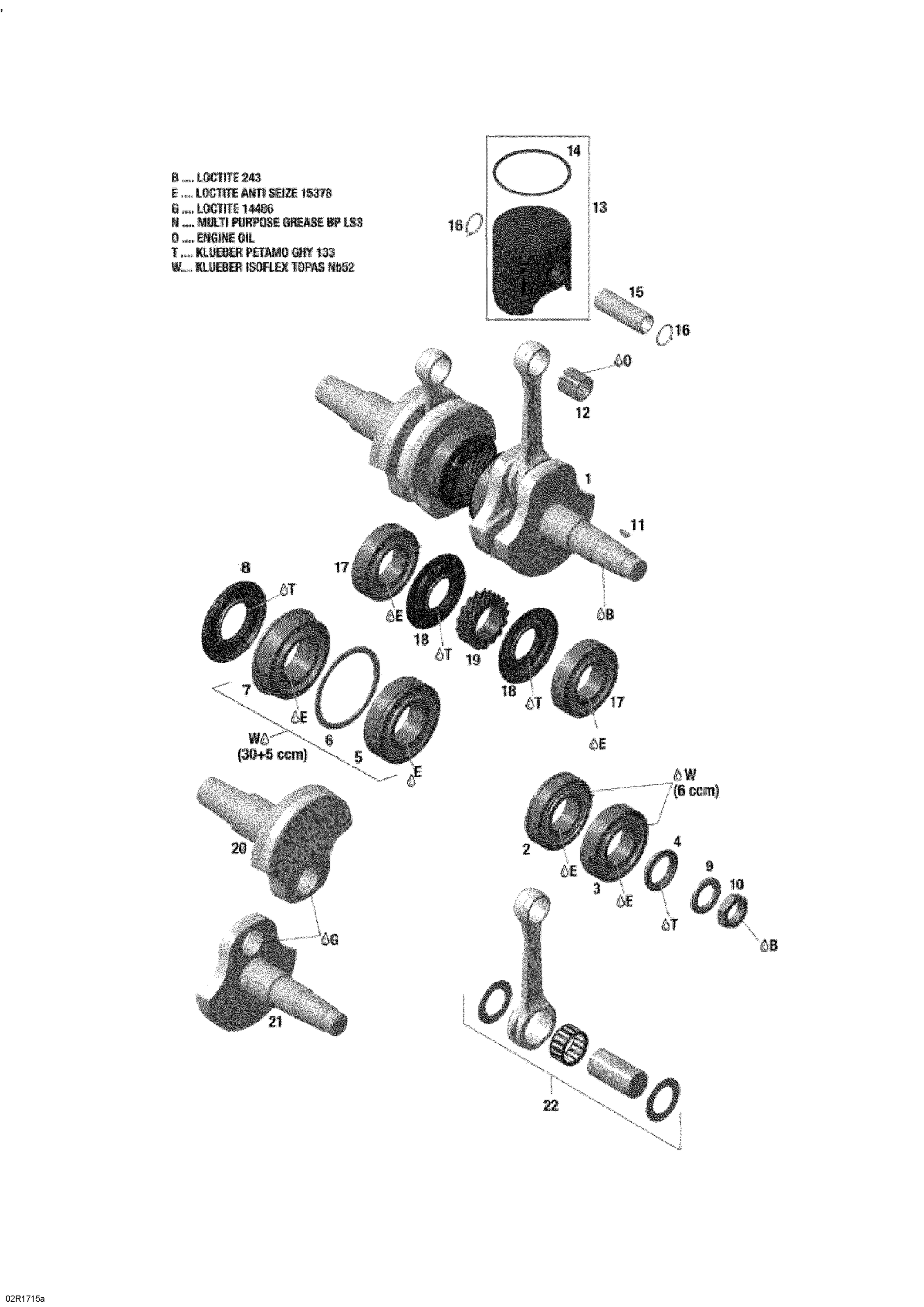 Crankshaft And Piston - 600 E-TEC