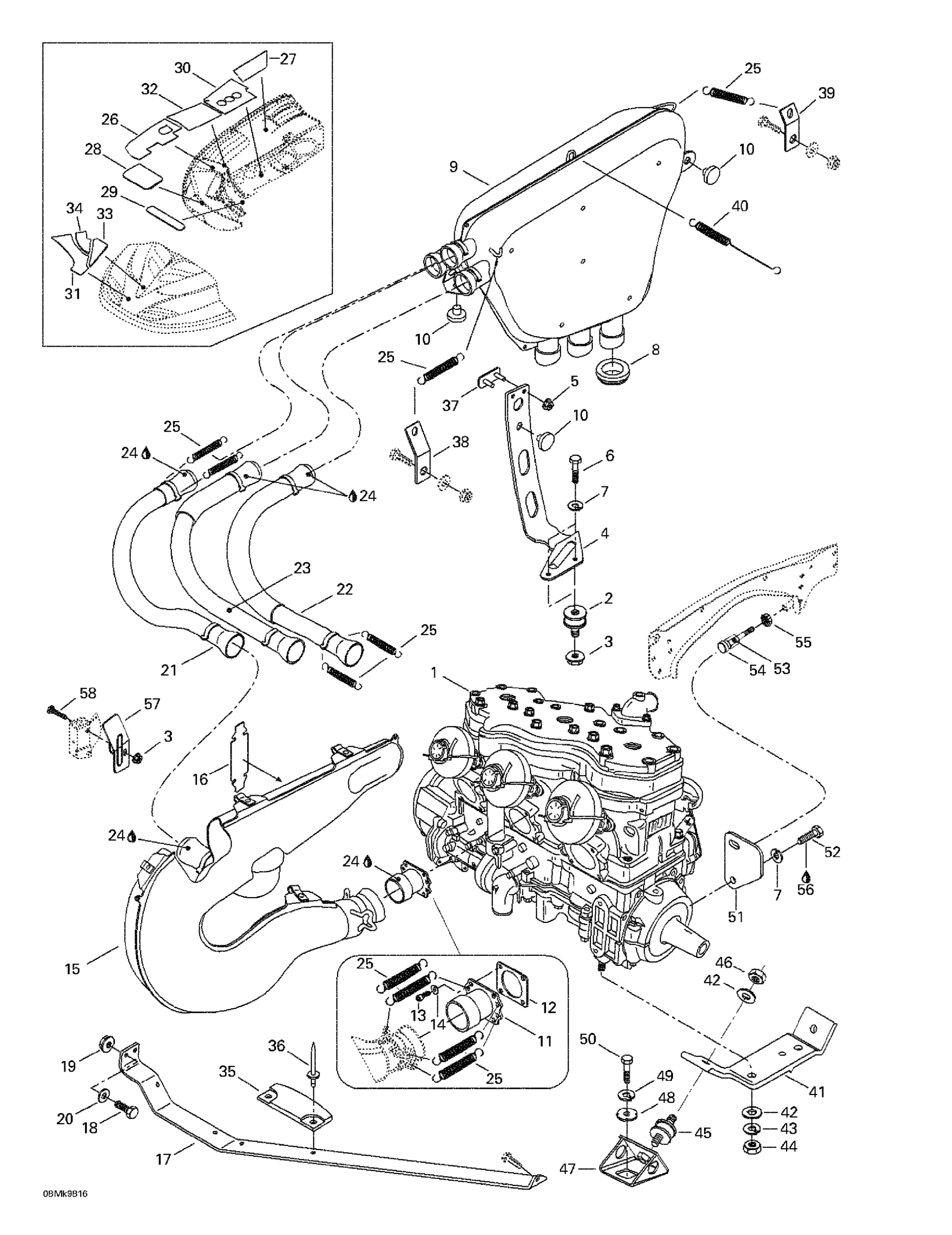 Engine Support And Muffler