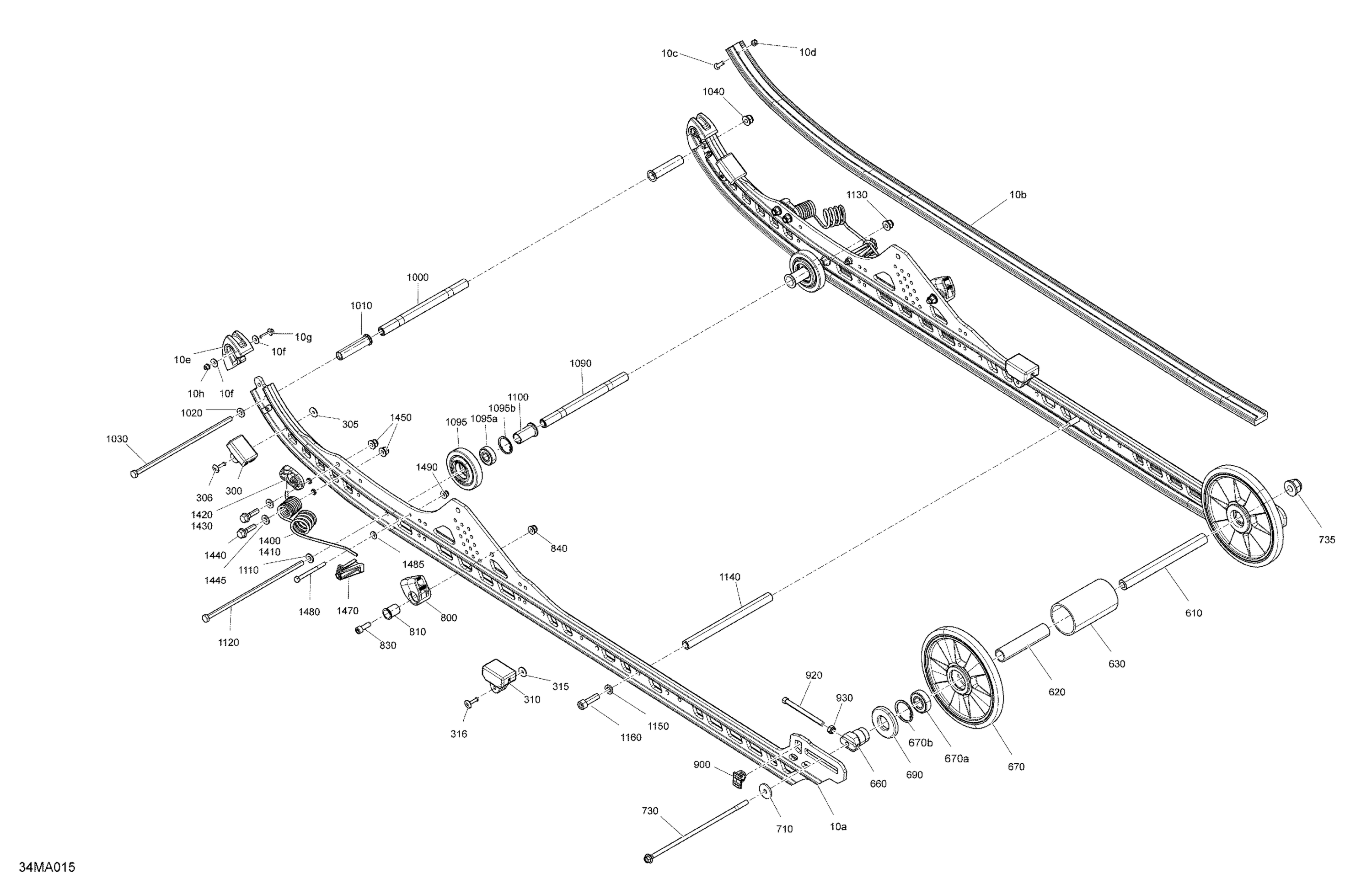 Схема узла: Suspension, Rear - Lower Section - Model 154