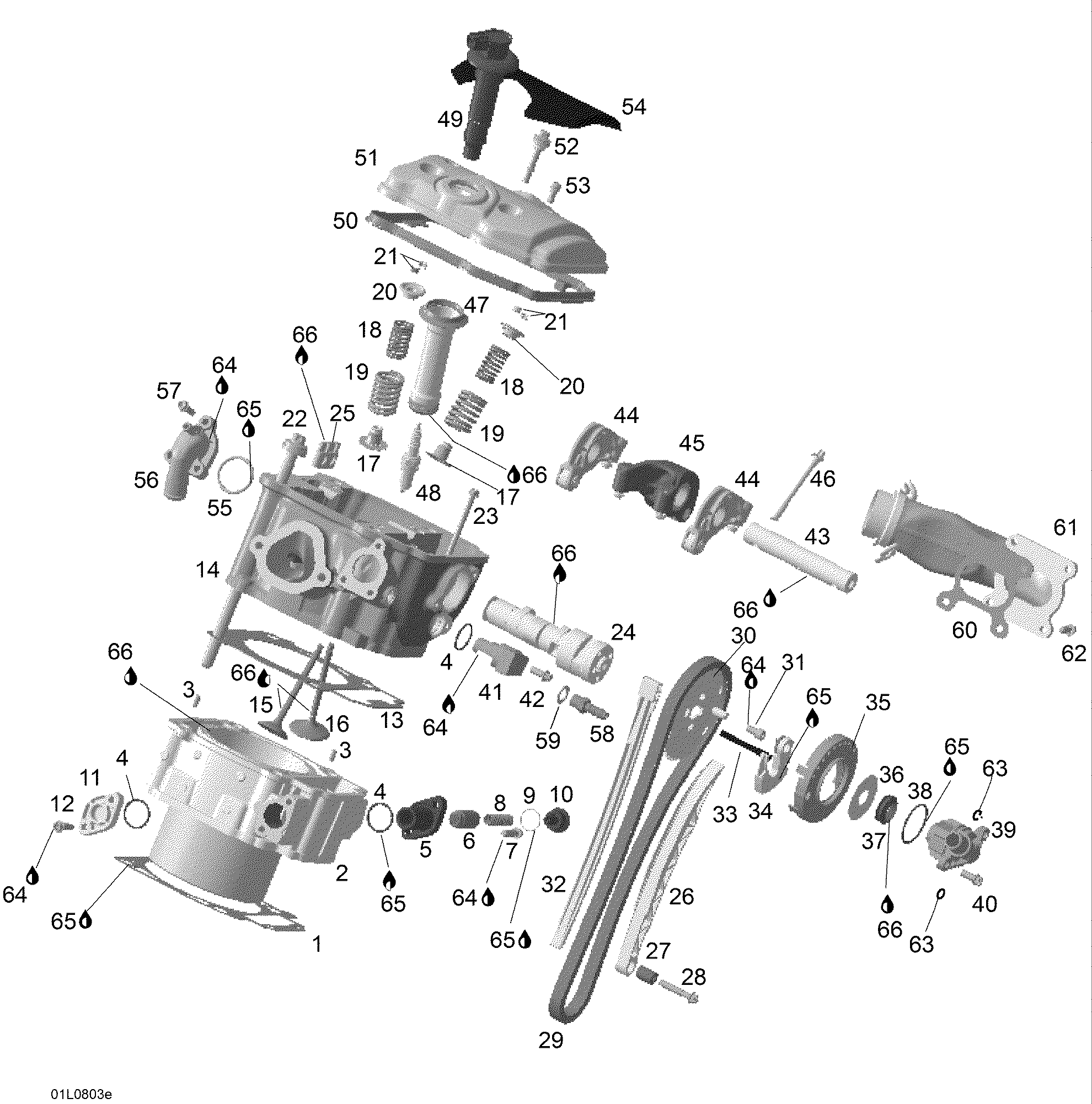 Схема узла: Cylinder Head Rear