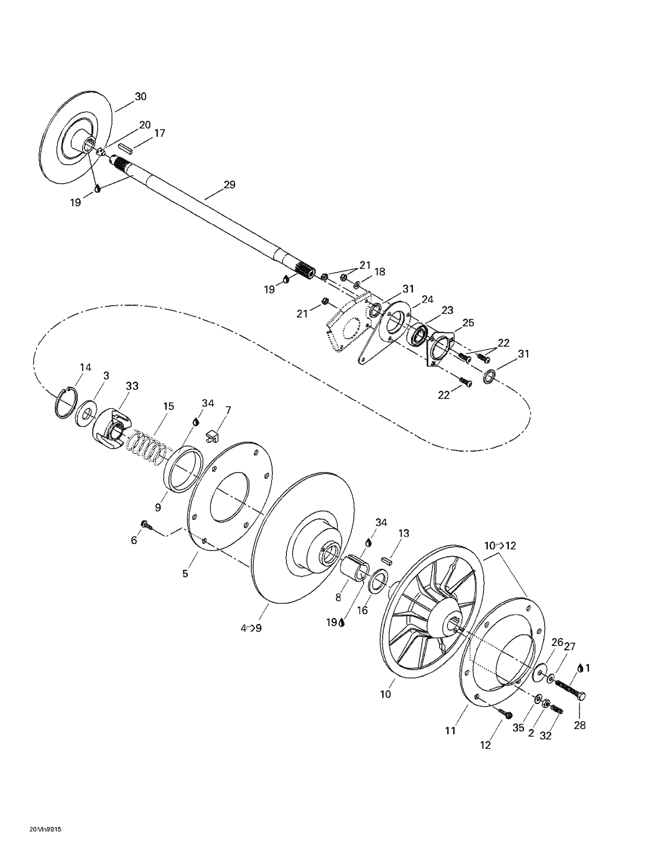 Схема узла: Driven Pulley