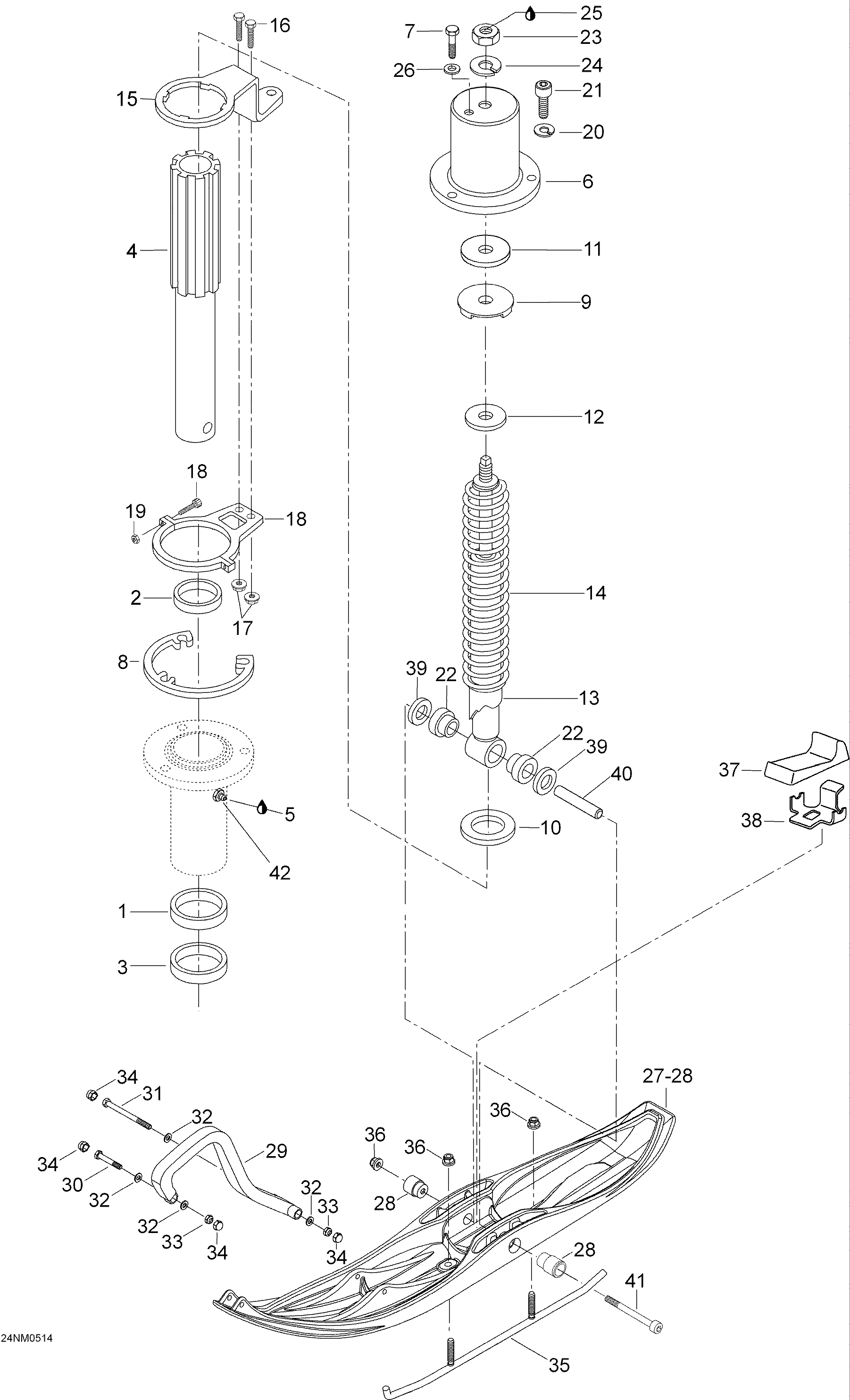 Front Suspension And Ski