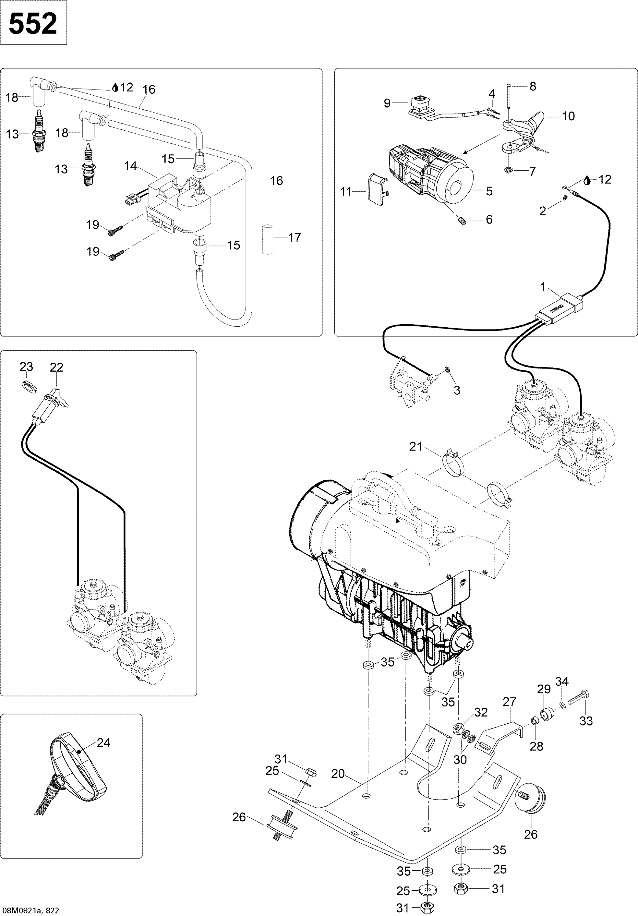 Схема узла: Engine And Engine Support 500F