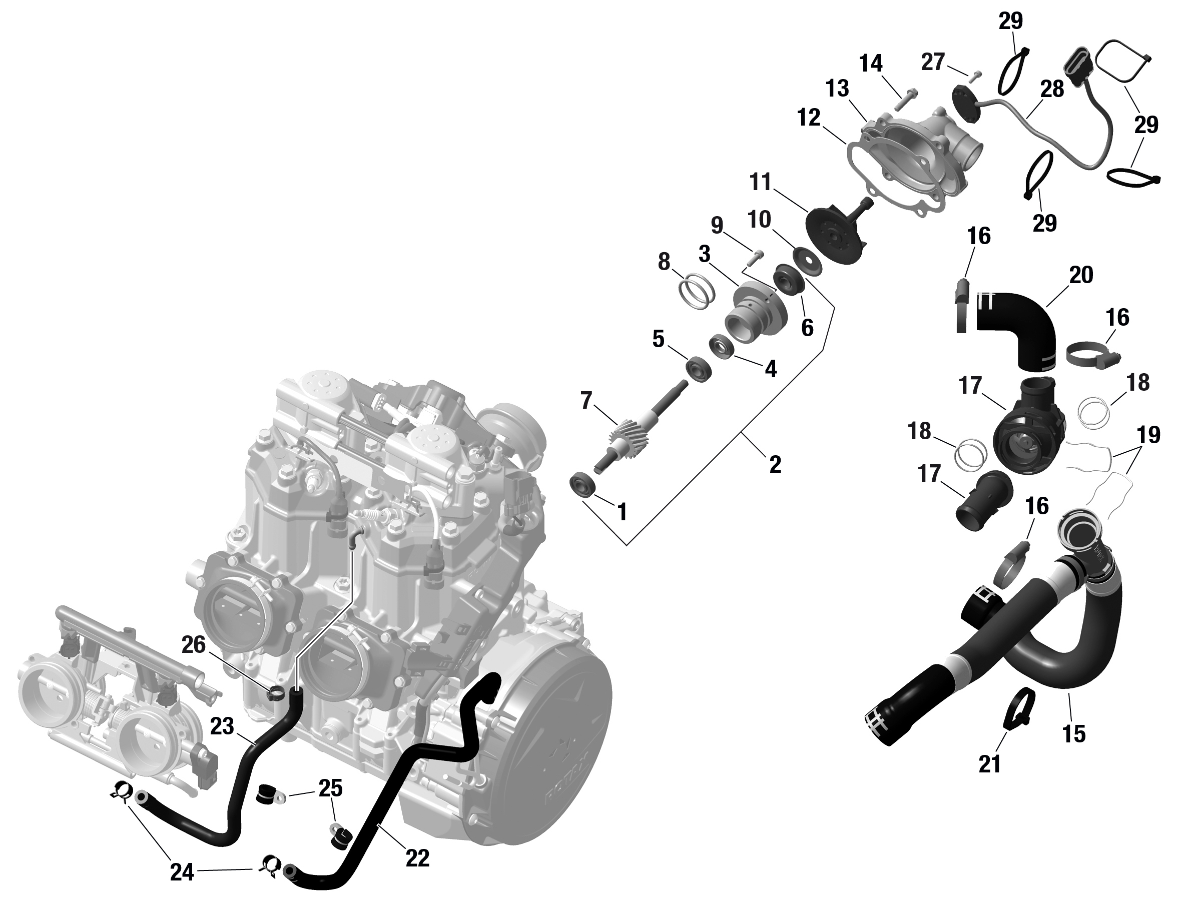 Схема узла: ROTAX - Engine Cooling - DSHOT