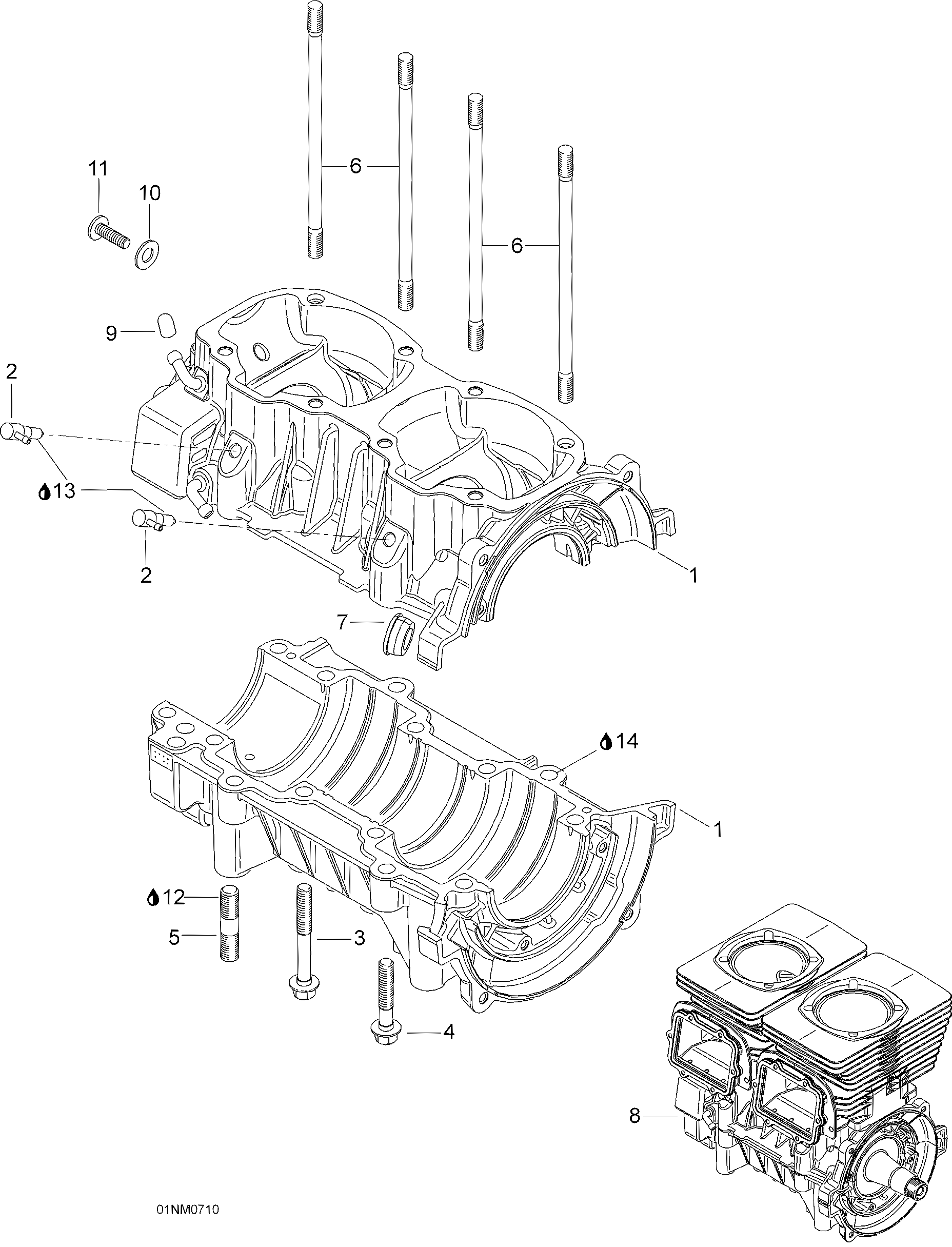 Схема узла: Crankcase