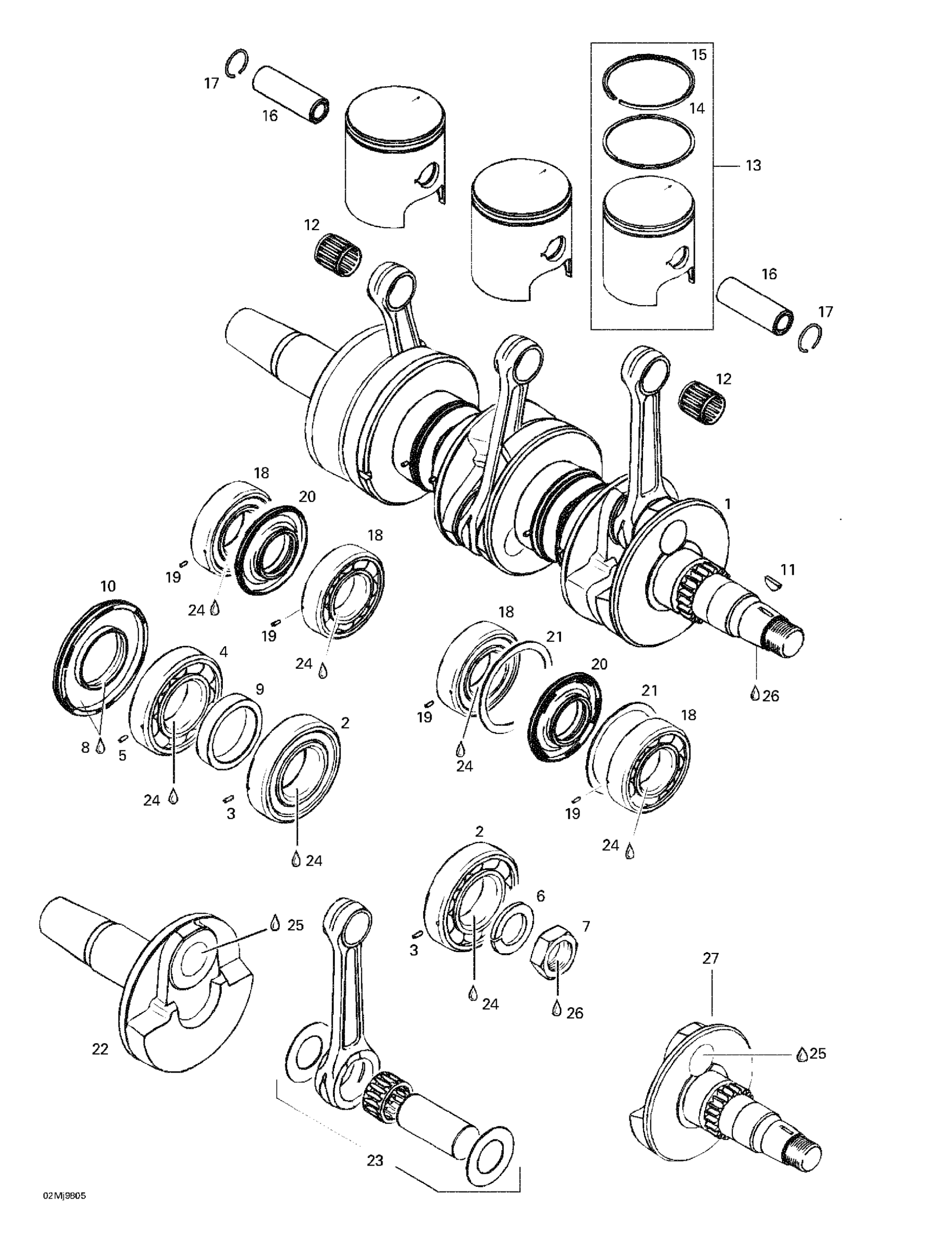 Crankshaft And Pistons