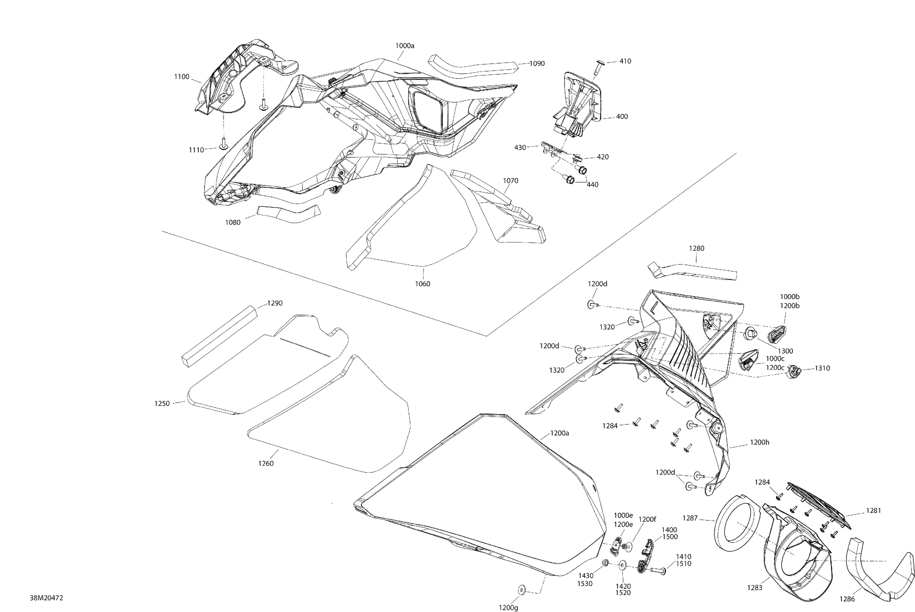 Body - Hood Section - Lateral Panel - Deep Black - Manual Start _SHOT Starter