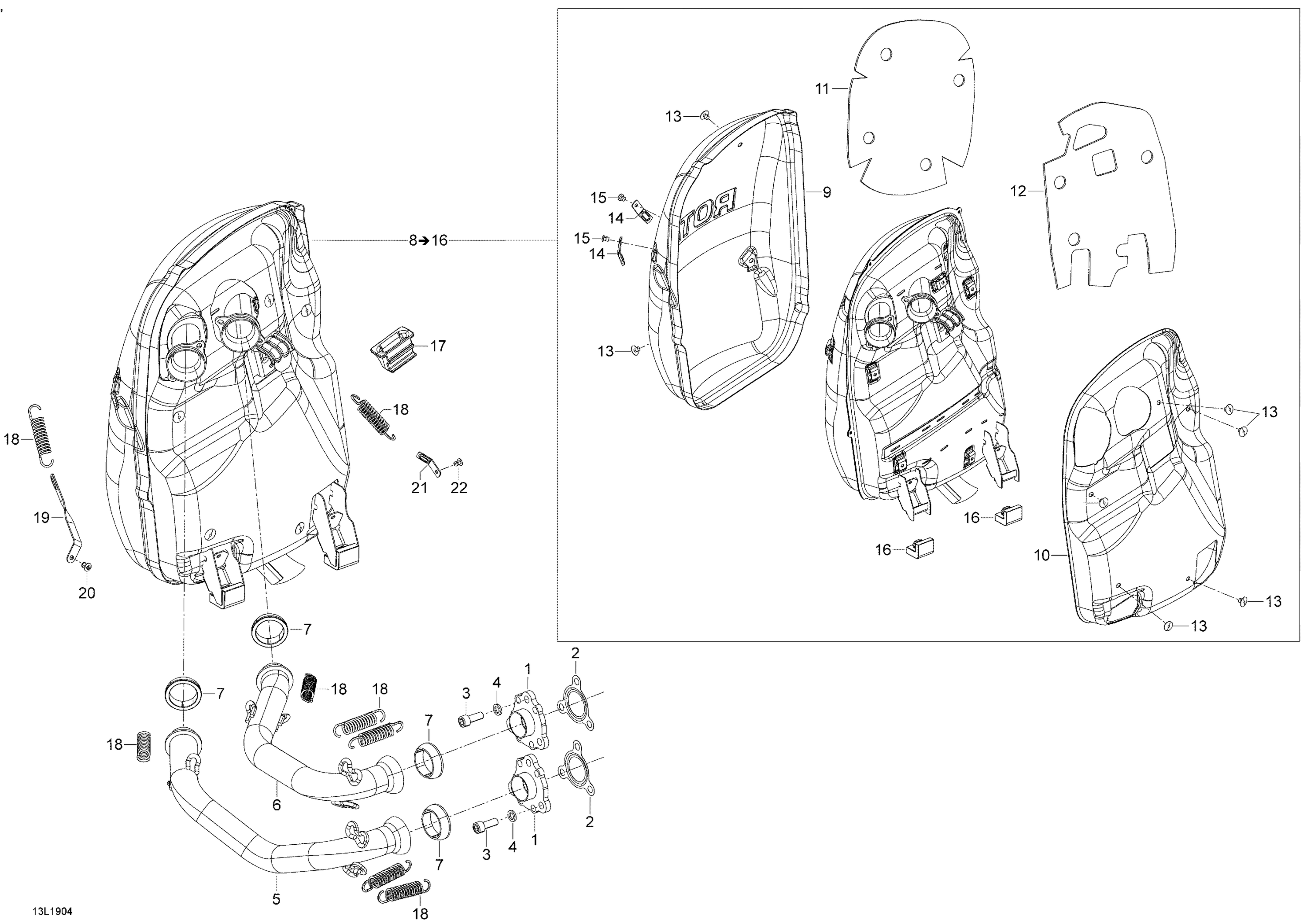 Схема узла: Exhaust 600 A XU