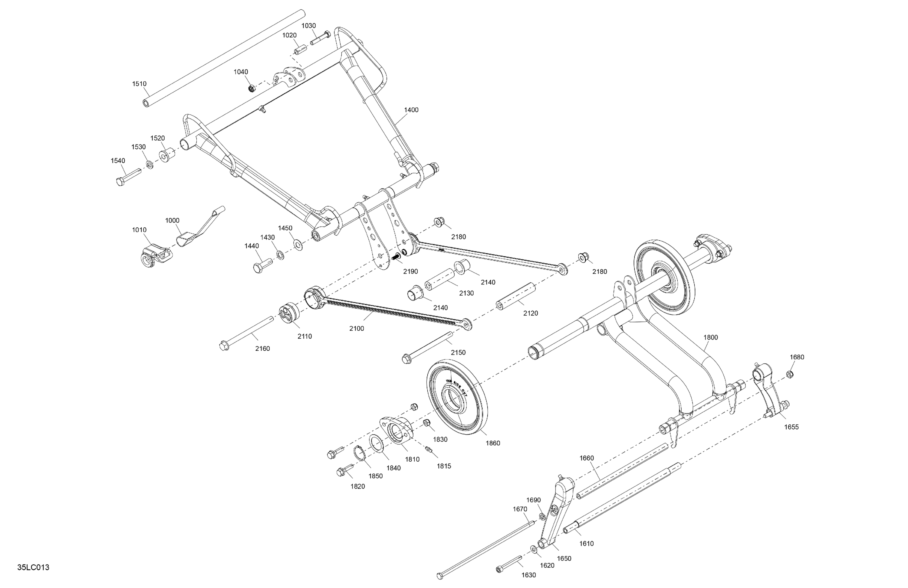 Схема узла: Suspension - Rear - Upper Section