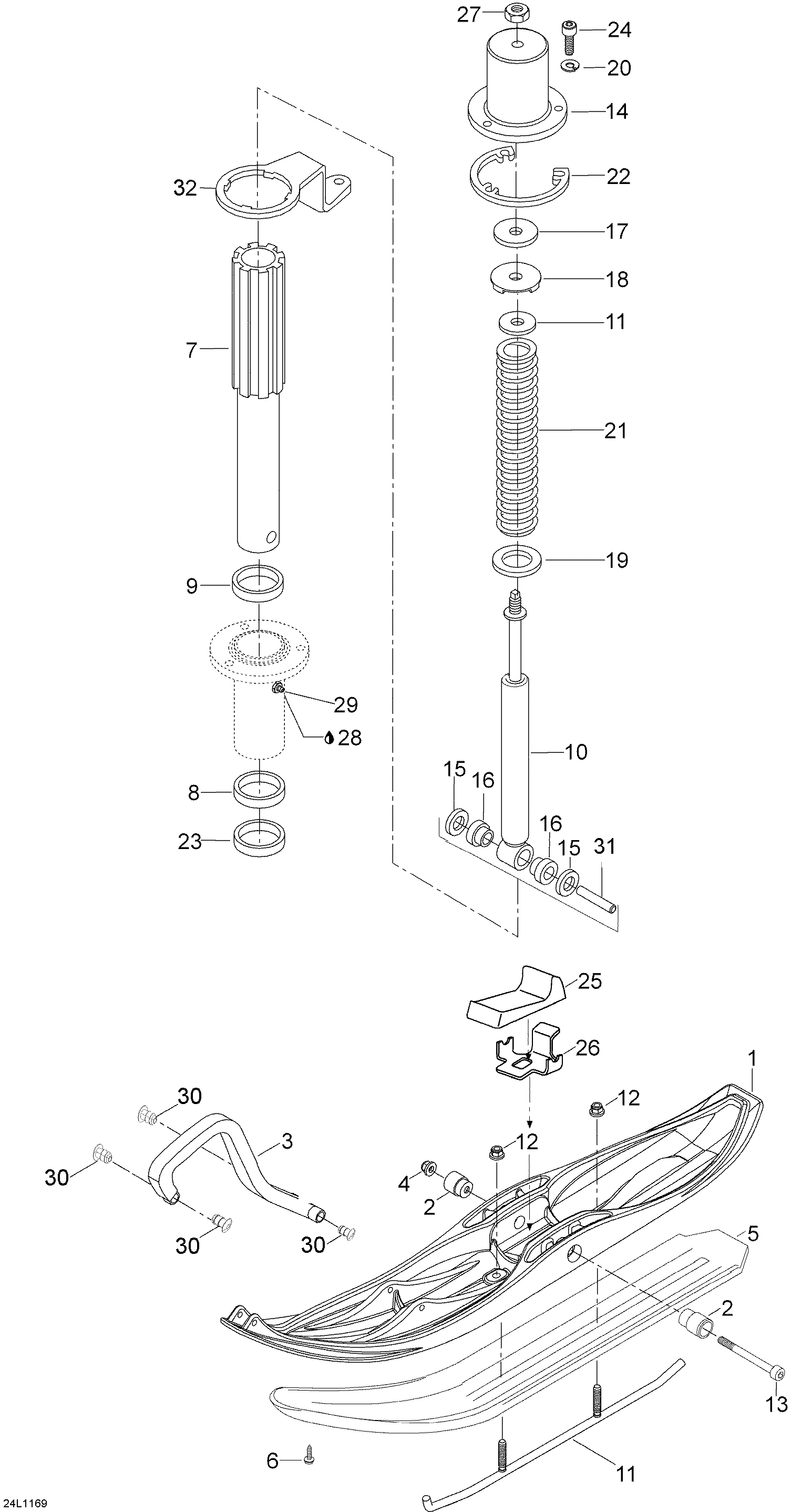 Front Suspension And Ski