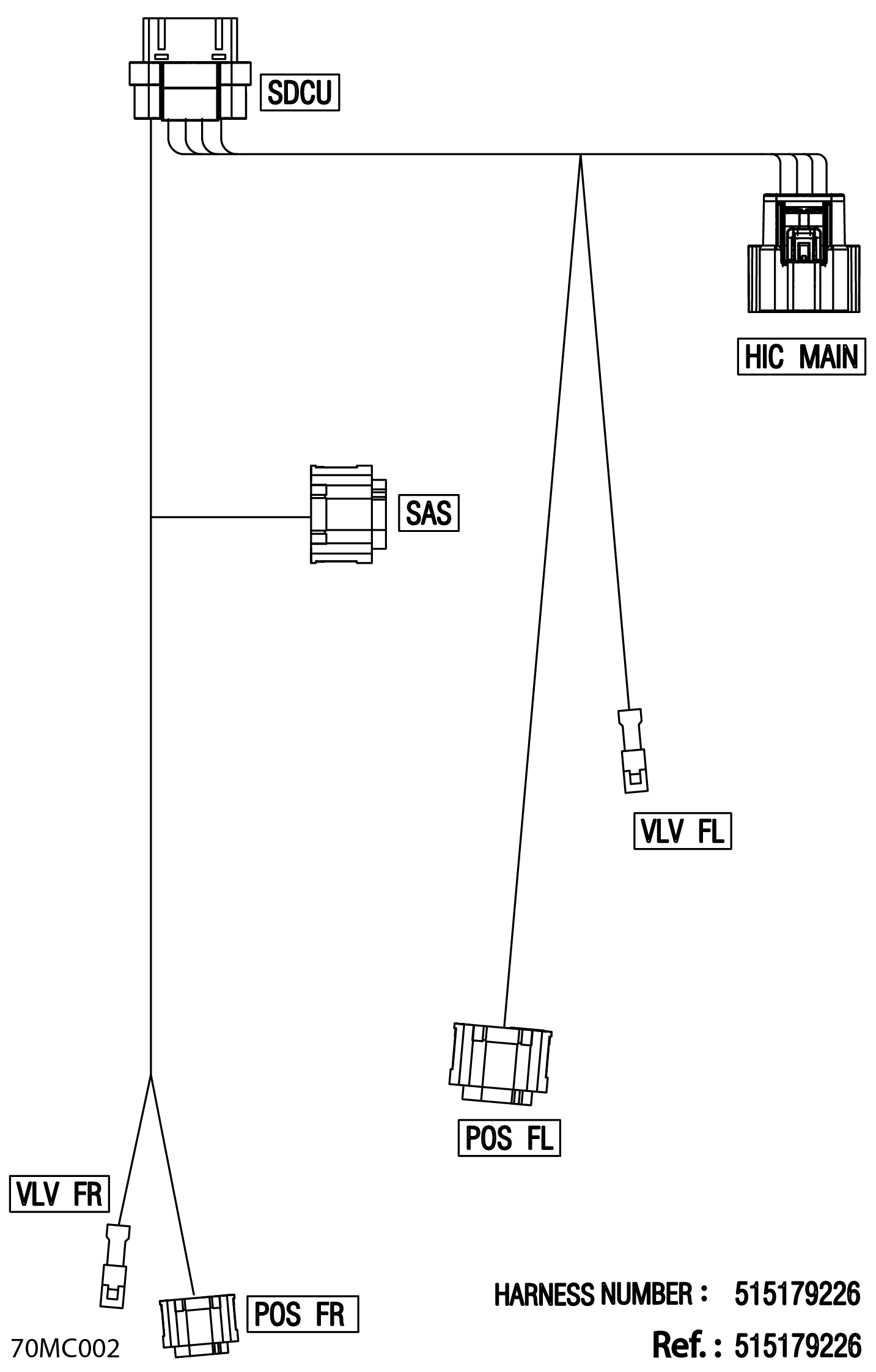 Electric - Suspension Wiring Harness - 515179226