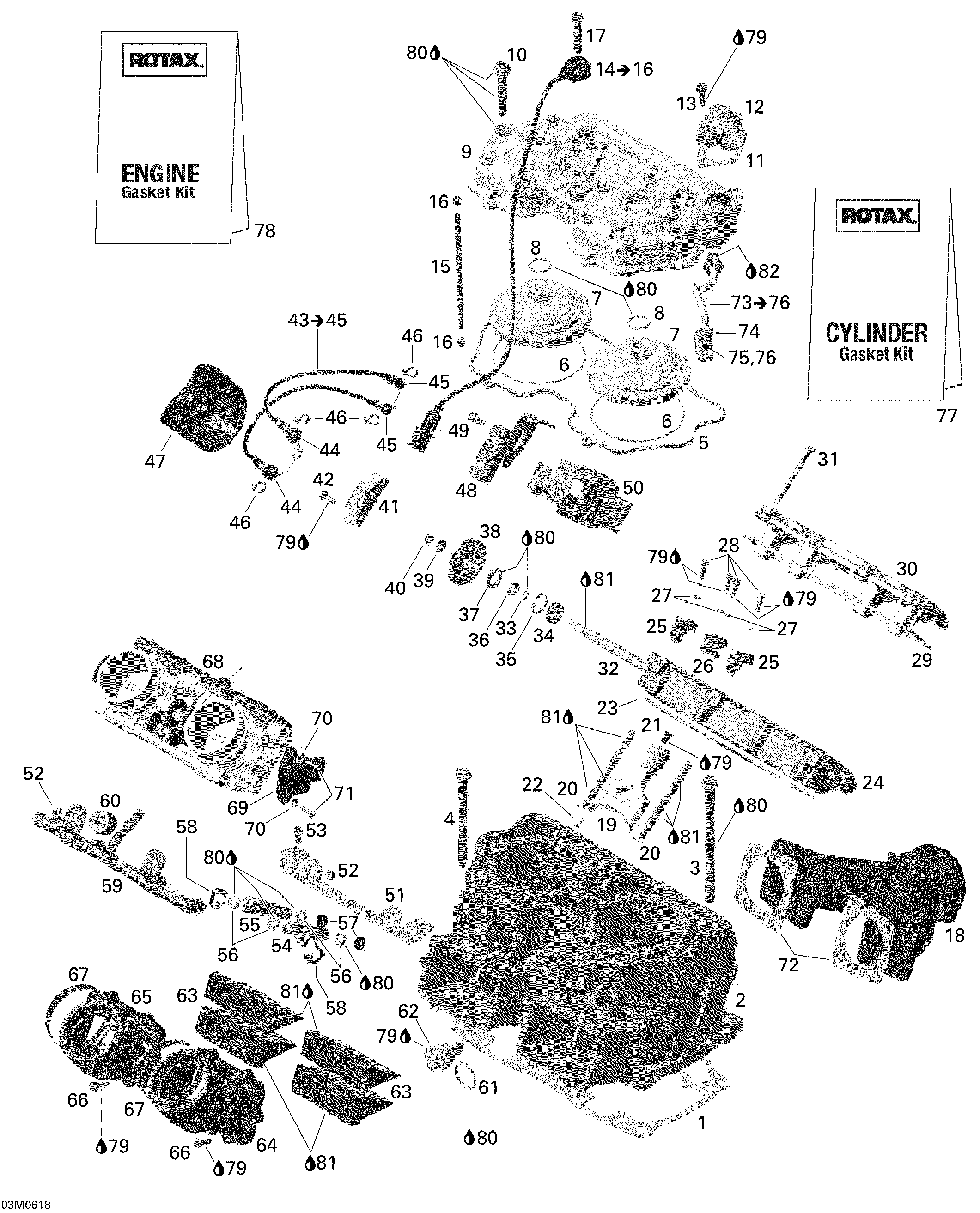 Схема узла: Cylinder and Cylinder Head