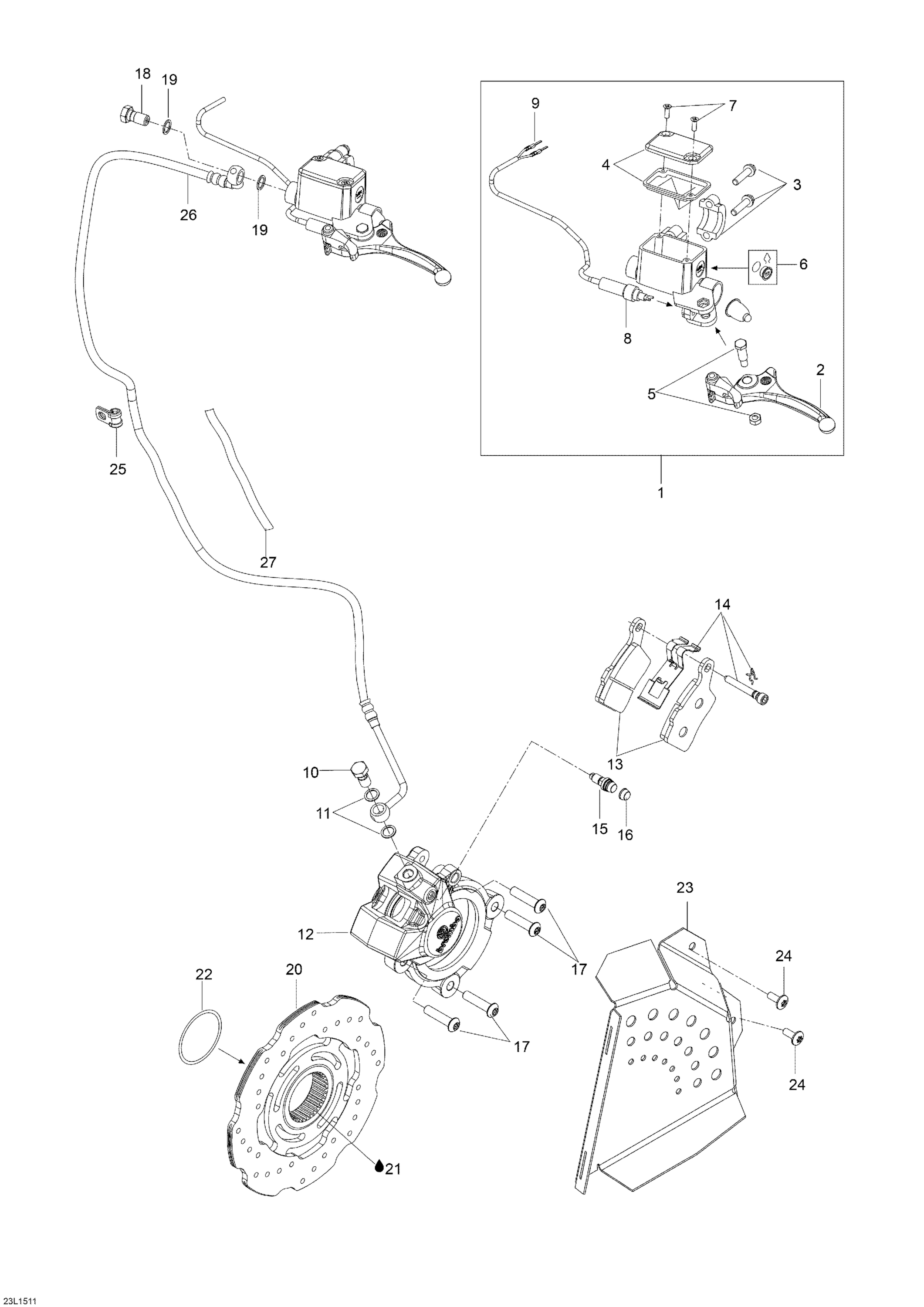 Схема узла: Hydraulic Brakes