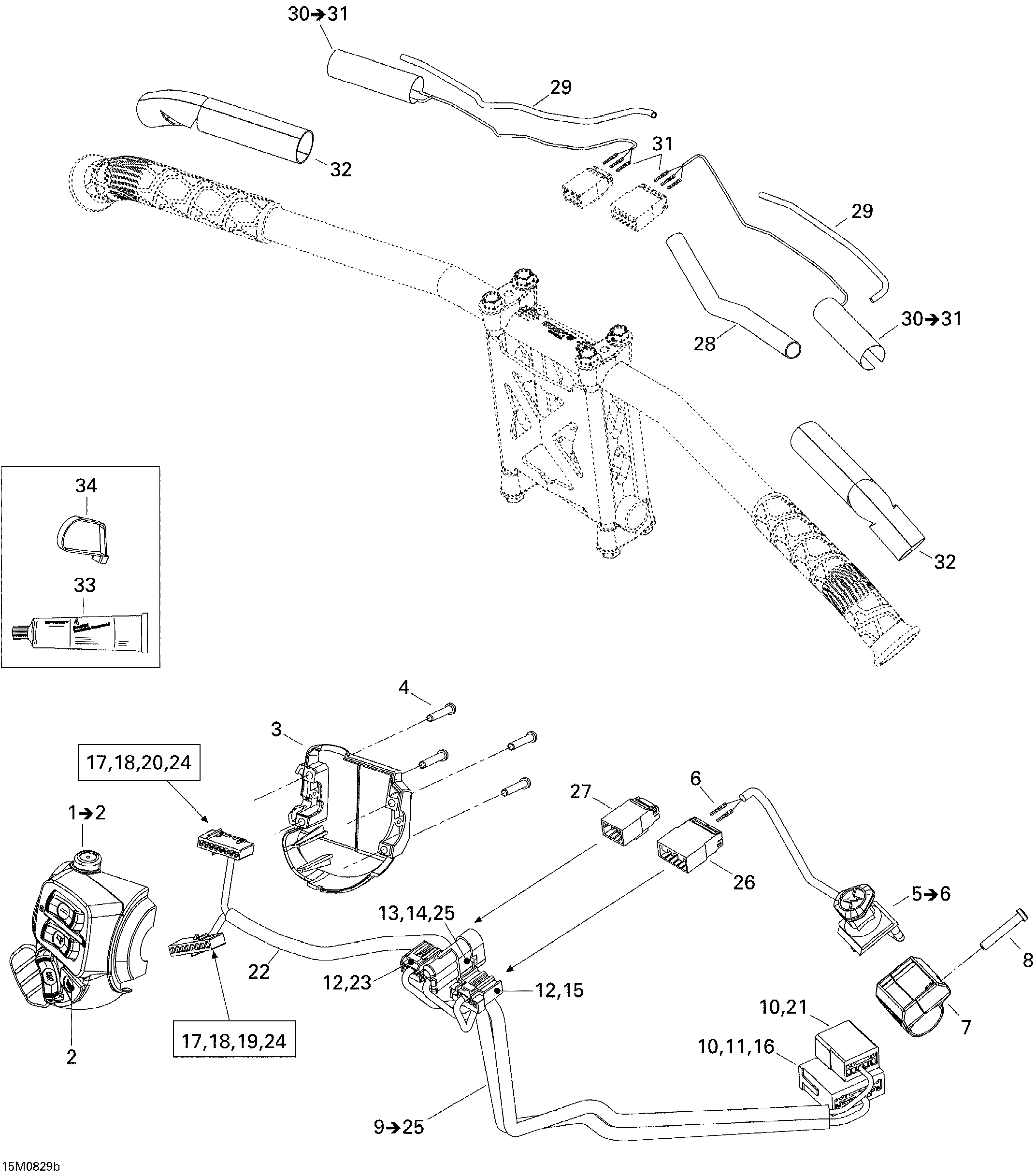 Steering Wiring Harness 600HO SDI