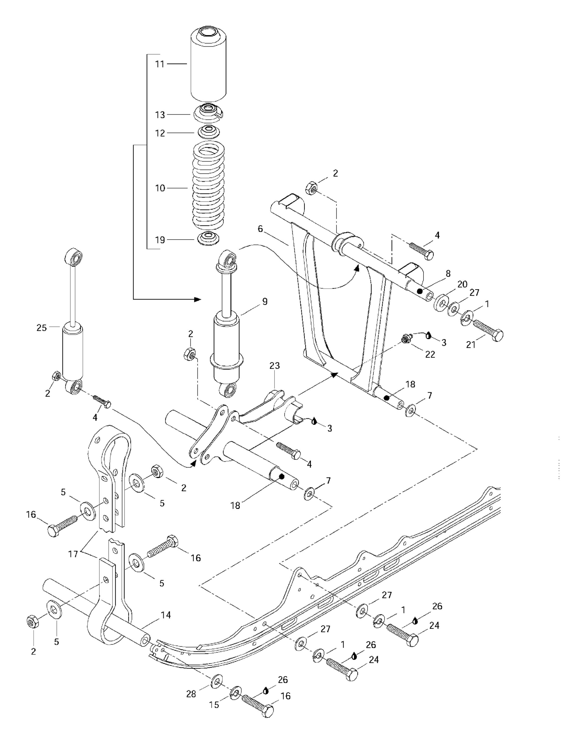 Front Arm, Rear Suspension