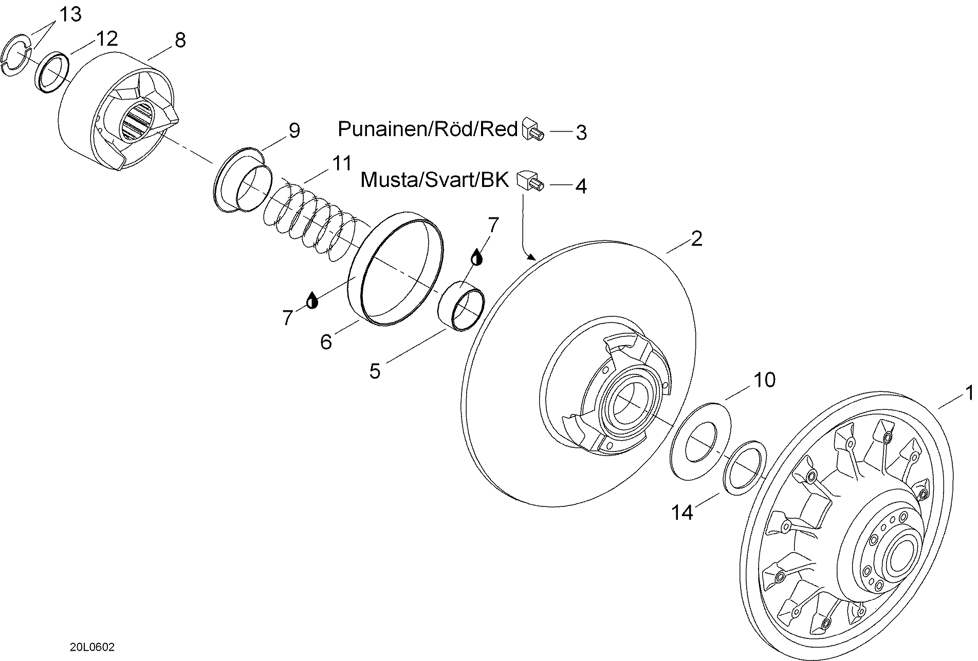 Driven pulley