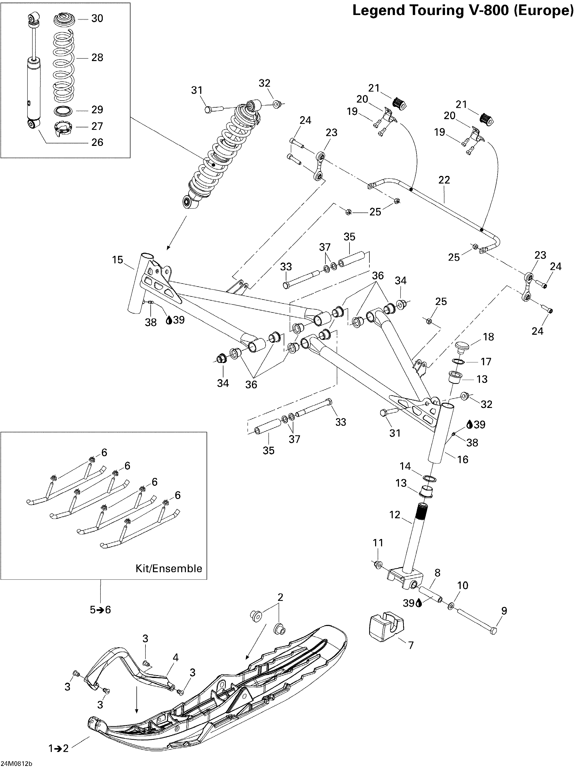 Схема узла: Front Suspension And Ski