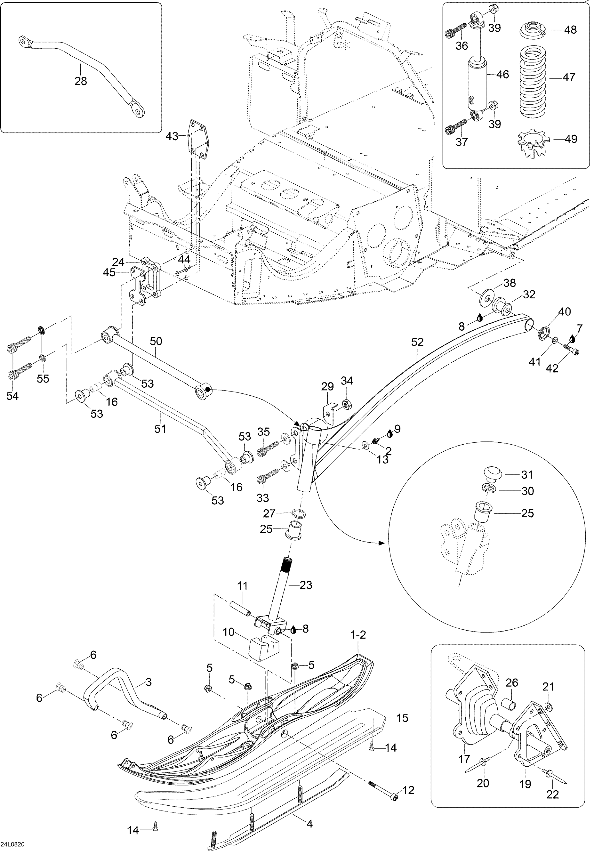 Front Suspension And Ski 600HO SDI