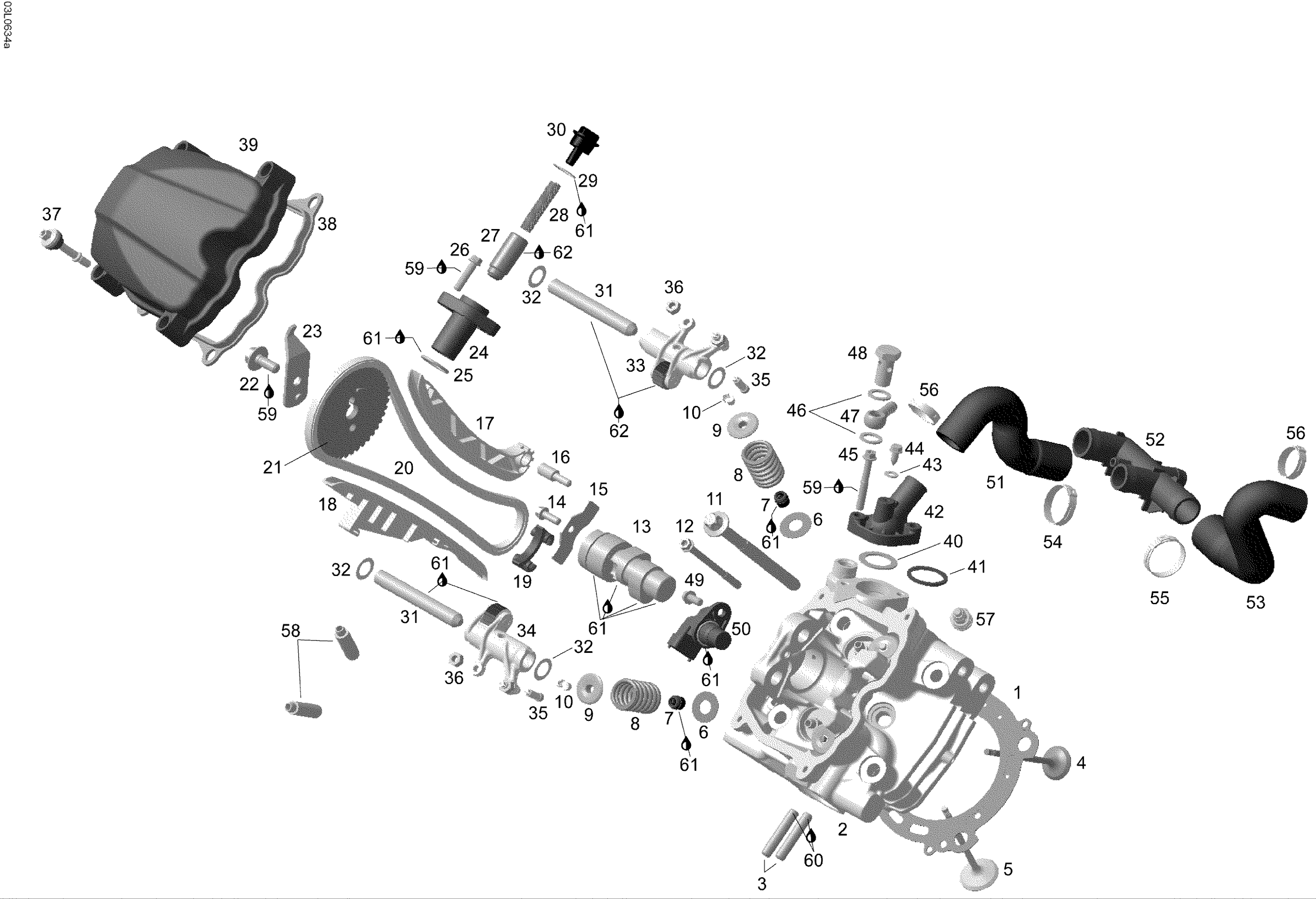 Схема узла: Cylinder and Cylinder Head, Front Side