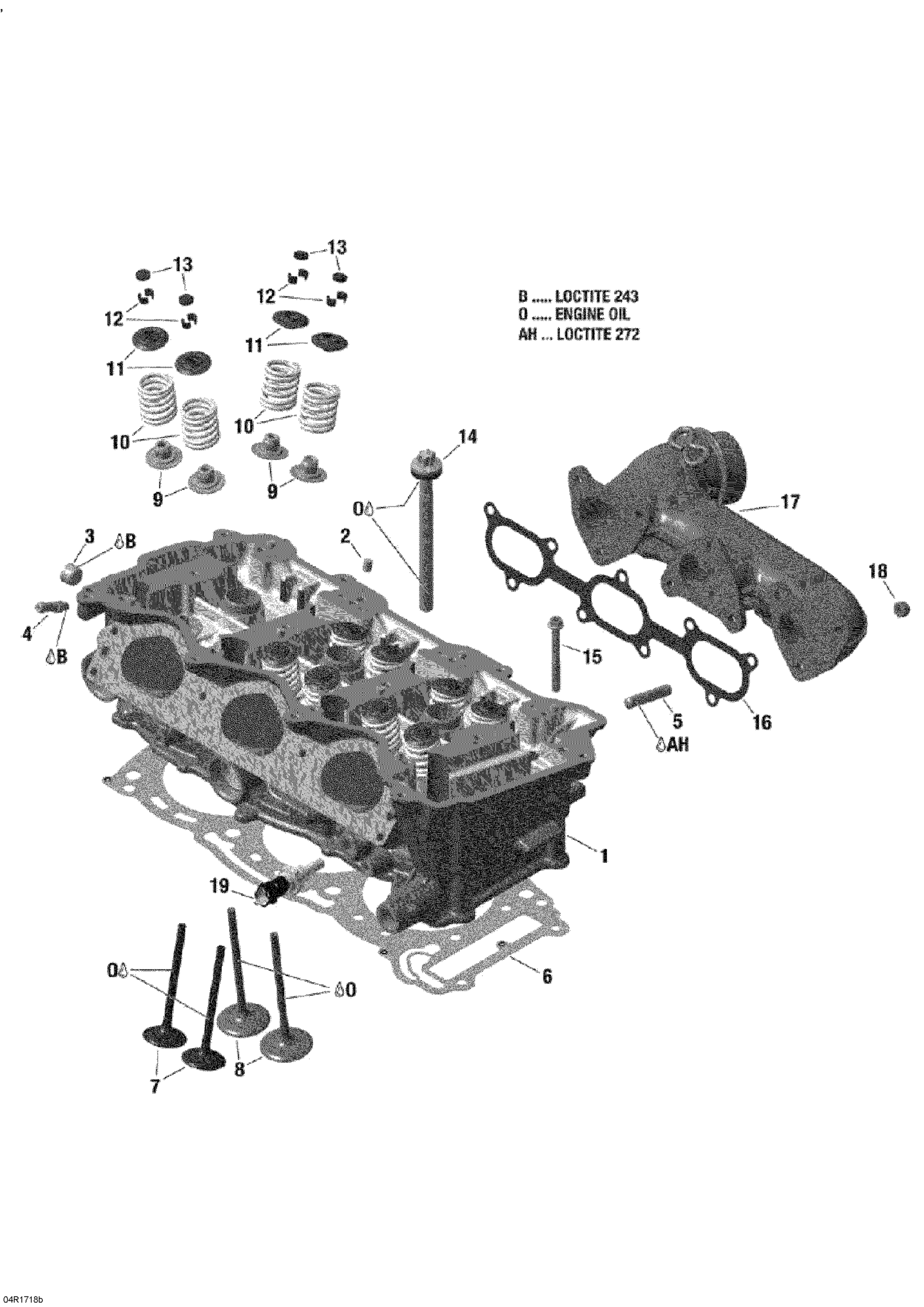 Cylinder Head And Exhaust Manifold - 1200 4-TEC