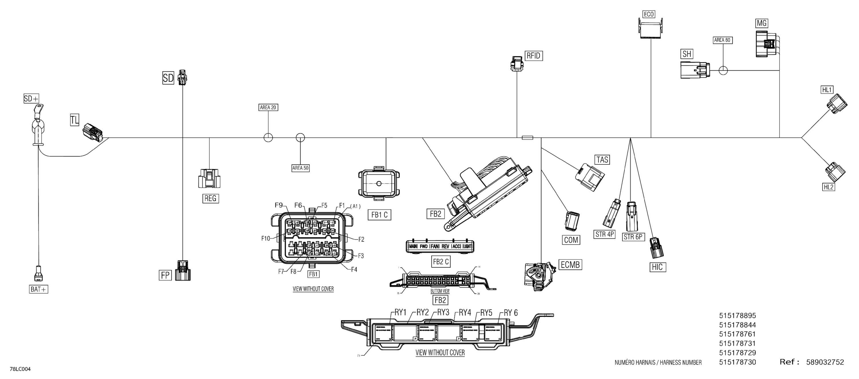 Схема узла: Electric - Main Harness - 515178729