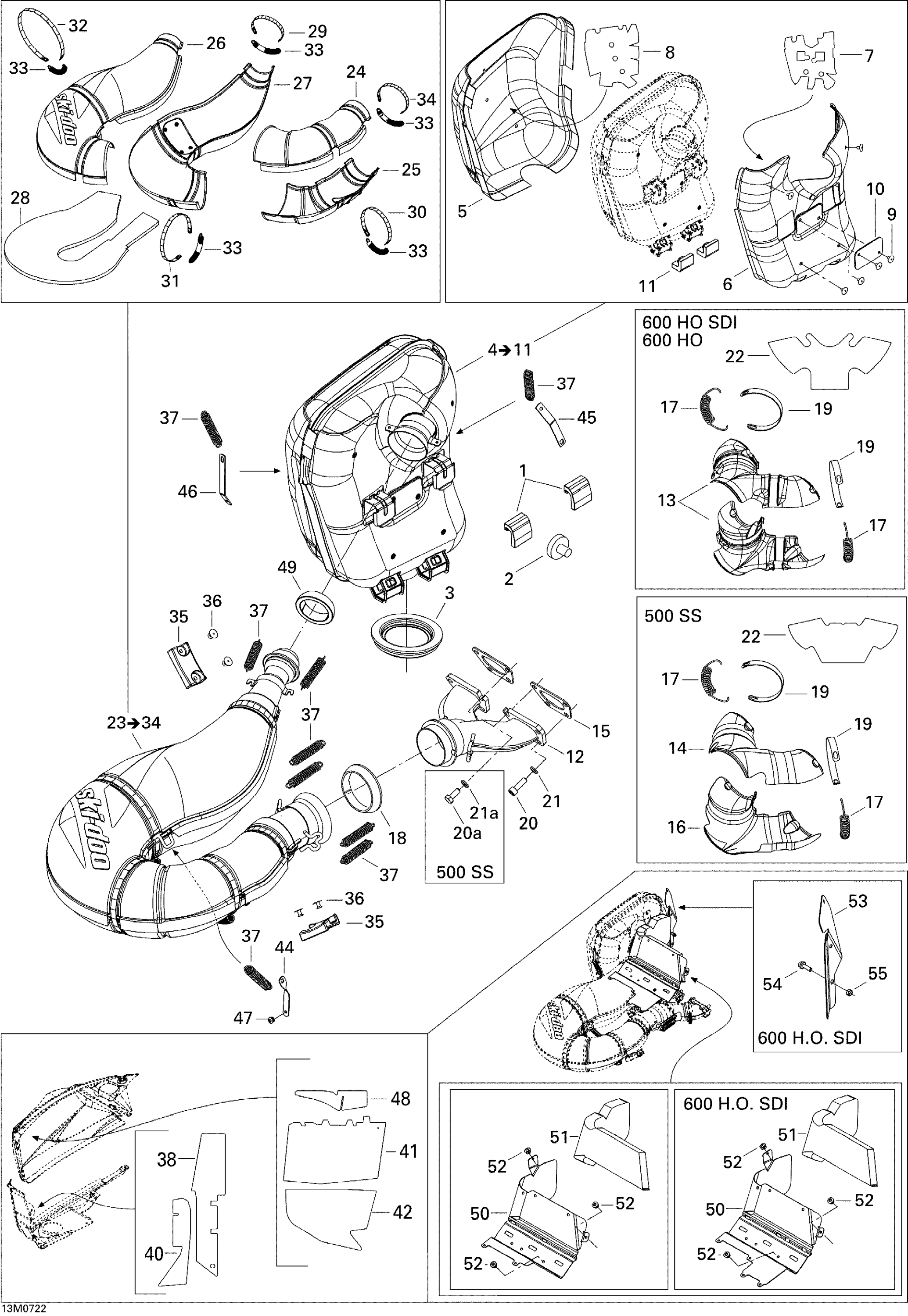 Exhaust System 600 HO SDI