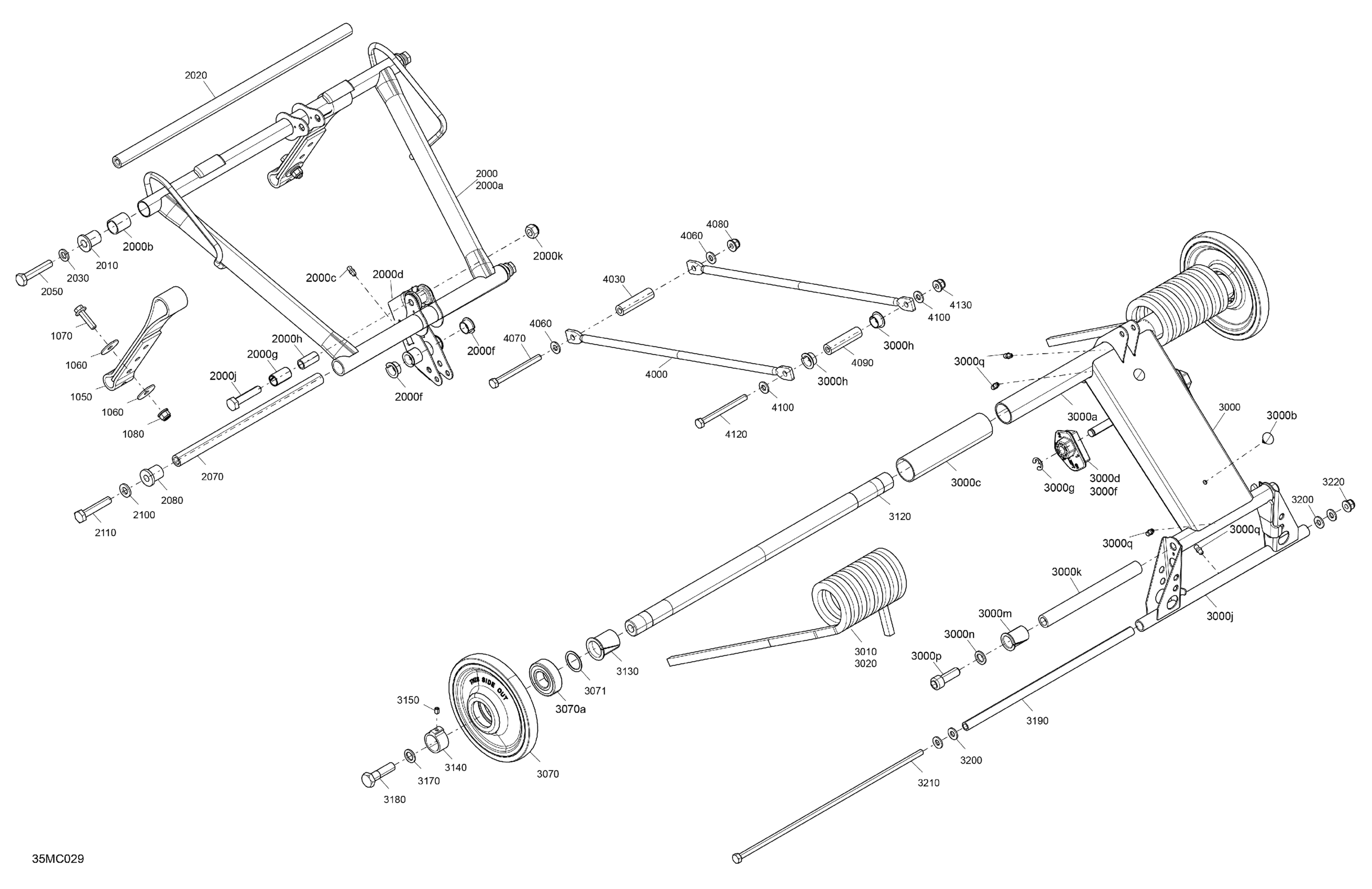 Схема узла: Suspension - Rear - Upper Section