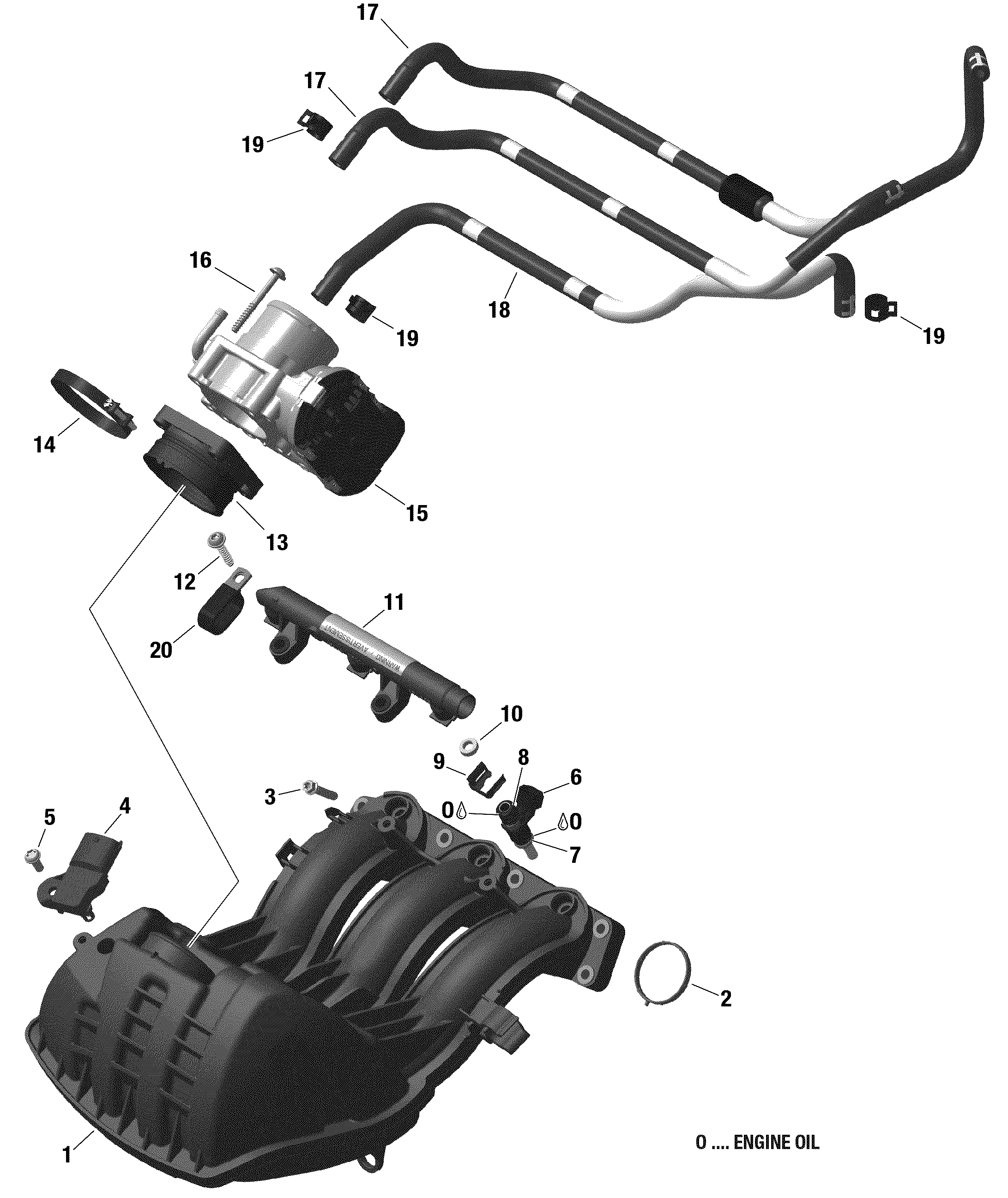 Air Intake Manifold And Throttle Body 900 ACE