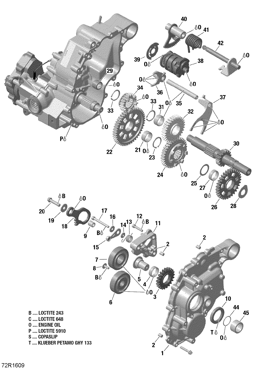 Gear Box and Components - 570 EFI